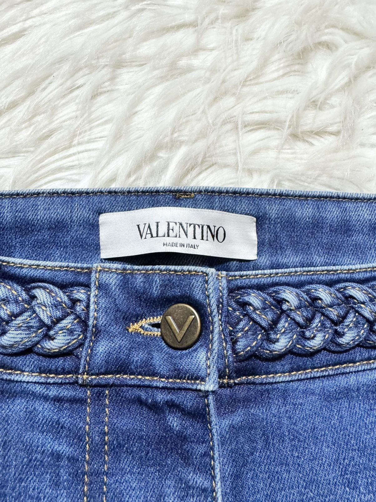 Valentino Valentino cable loop stretch denim pants Jeans Size 28" / US 6 / IT 42 - 15 Thumbnail