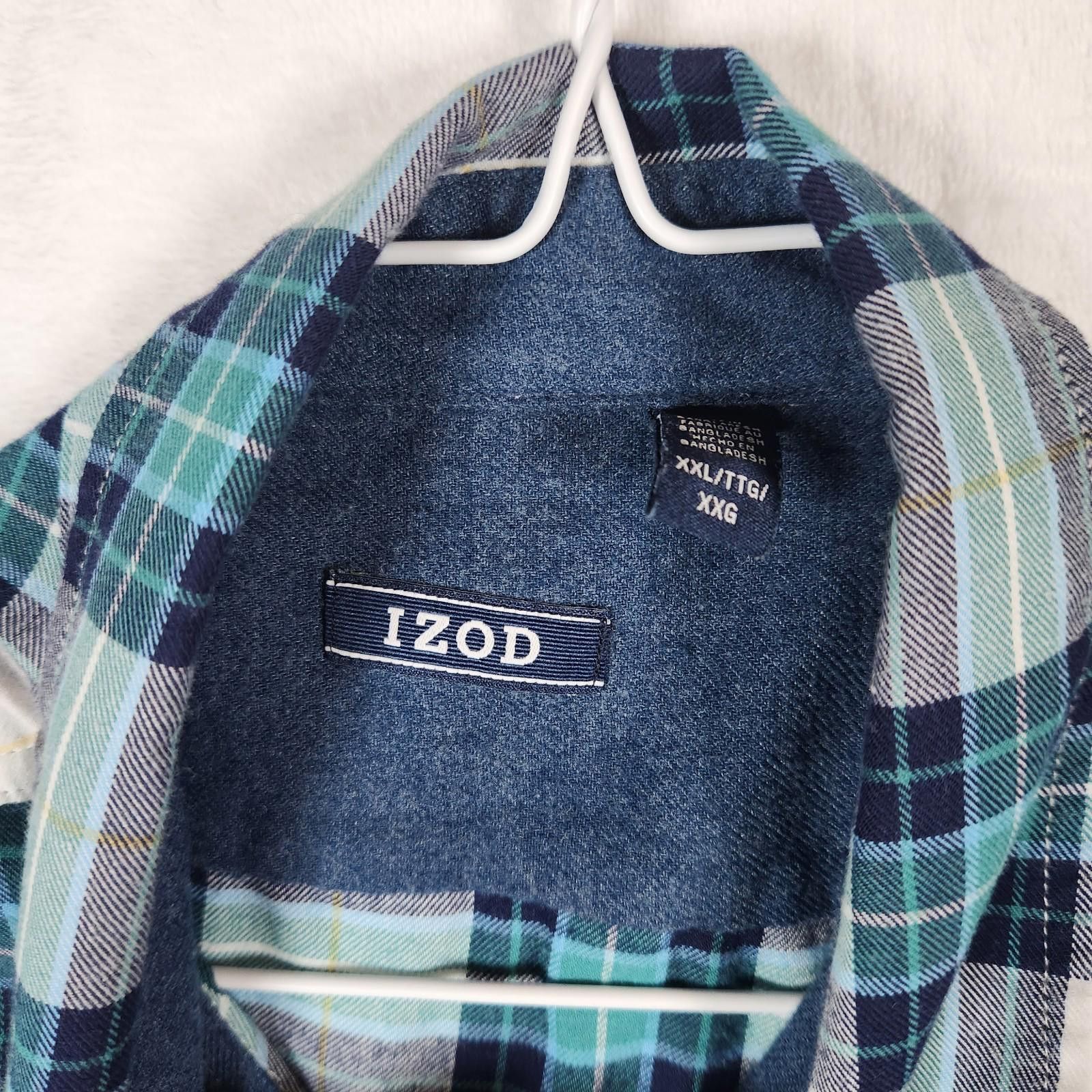 Izod Izod Blue Plaid Long Sleeve Button Down Shirt Size 2XL Size US XXL / EU 58 / 5 - 5 Thumbnail