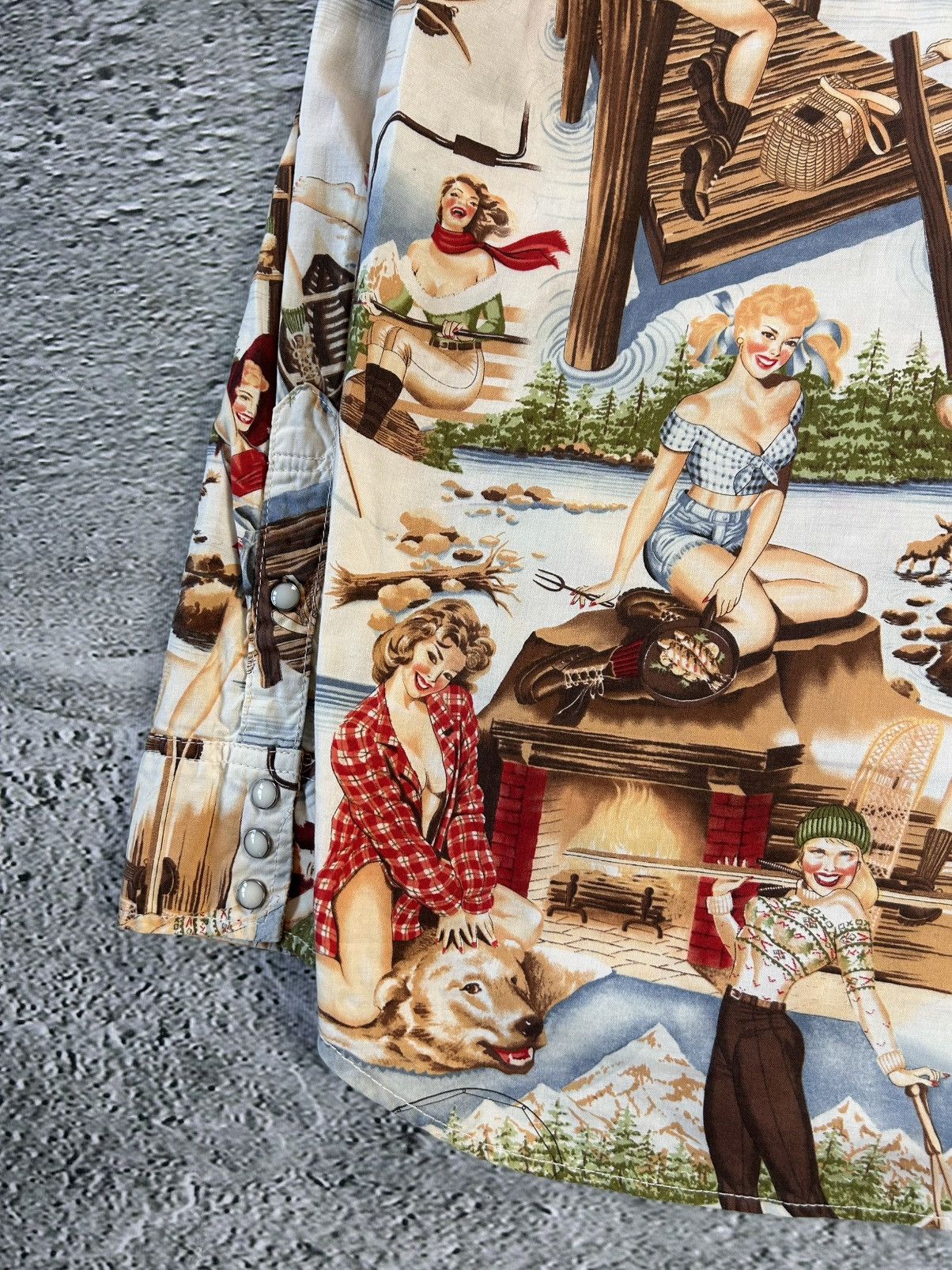 Evisu Evisu shirt button-up playboy style sexy fullprint Size US S / EU 44-46 / 1 - 12 Thumbnail