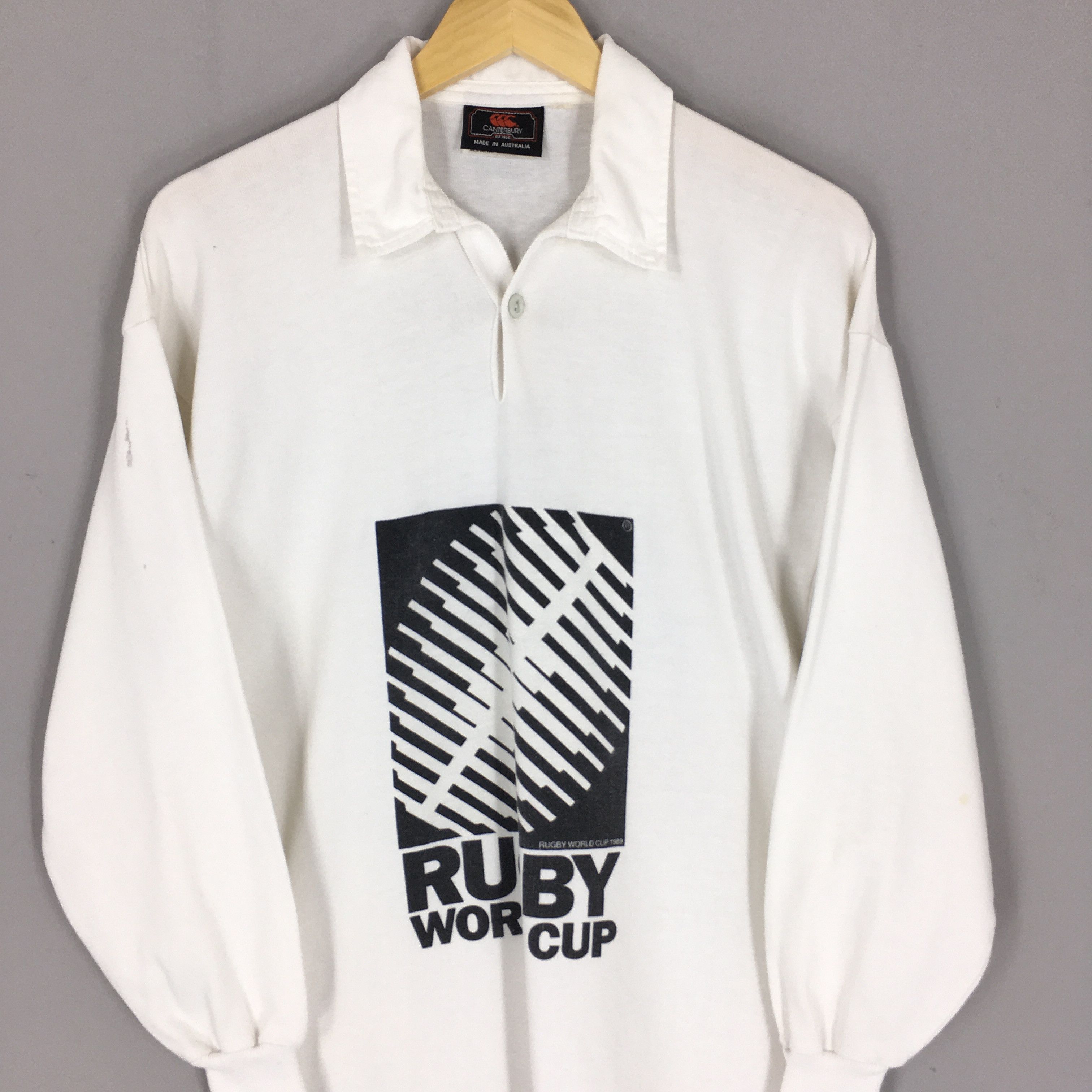 Canterbury of New Zealand Vintage Canterbury Rugby World Cup Polo Shirt Medium Size US M / EU 48-50 / 2 - 2 Thumbnail