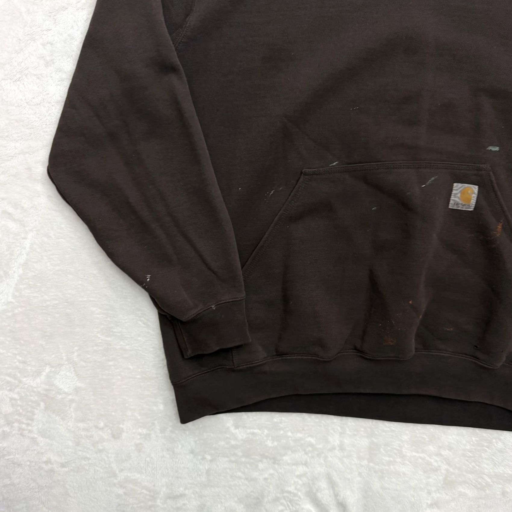 Carhartt Carhartt Hoodie Mens XL Brown Fleece Pullover Pullover Hooded Lined Pockets Logo Knit Crew Neck Winter Regular Fit Sweatshirt Shirt Size US XL / EU 56 / 4 - 6 Thumbnail