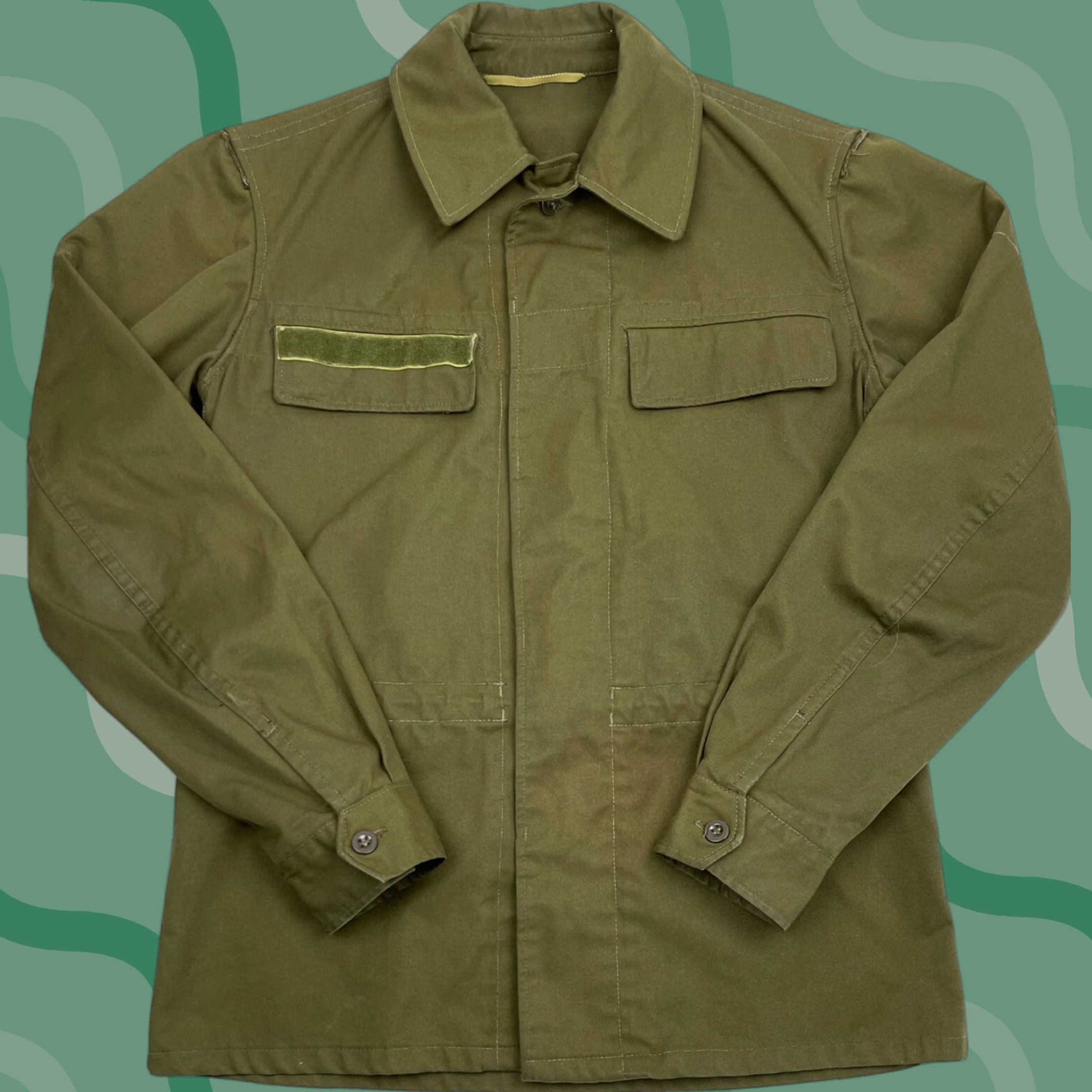 Vintage VINTAGE OZKN PRESEV Czech Republic Field Jacket Coat - Military-Style Army Green, 1991 90s, Size 42, Men, Canvas Utility Outerwear Size US XS / EU 42 / 0 - 1 Thumbnail