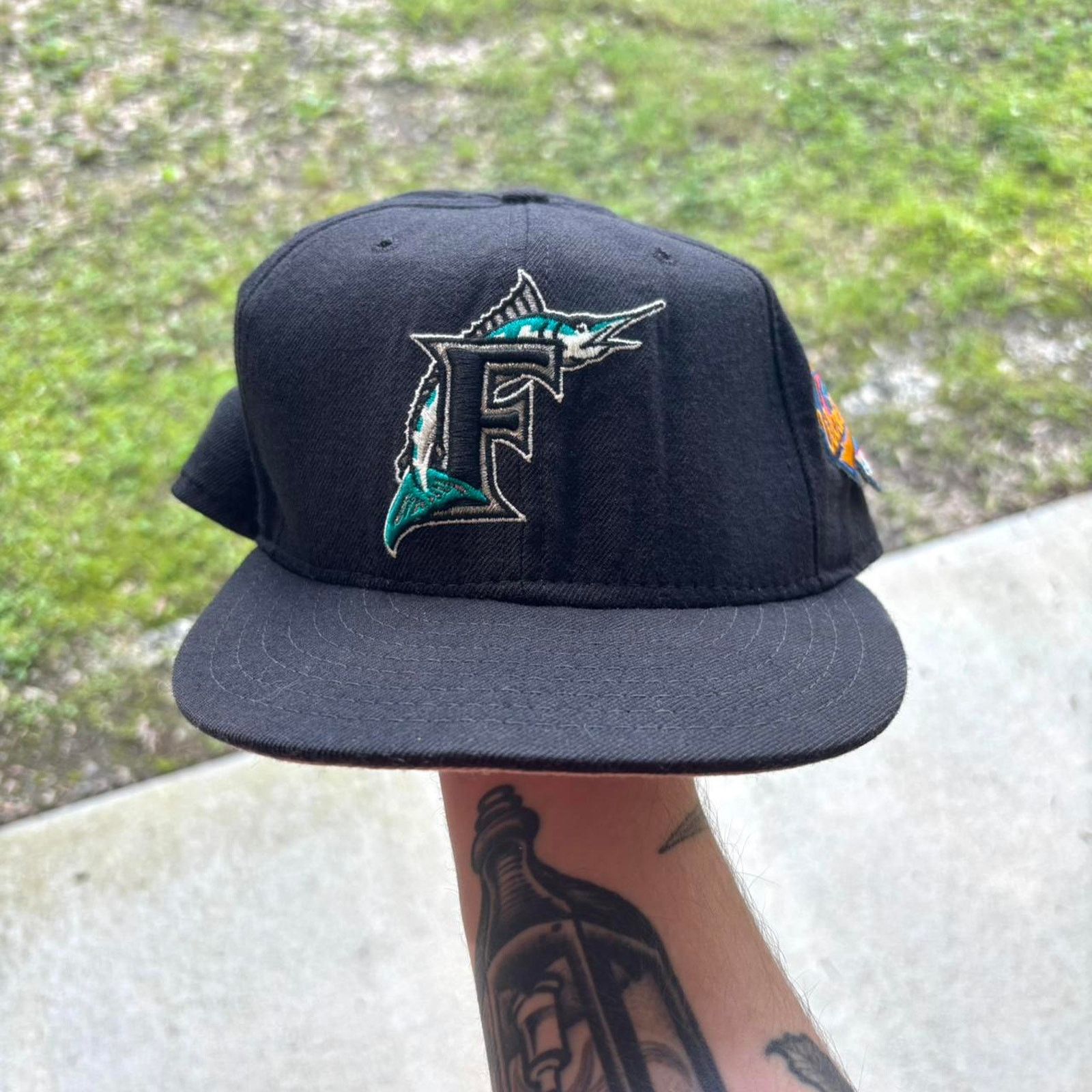 MLB × New Era × Vintage Vintage 1997 New Era Florida Marlins MLB Fitted Hat Size ONE SIZE - 1 Thumbnail