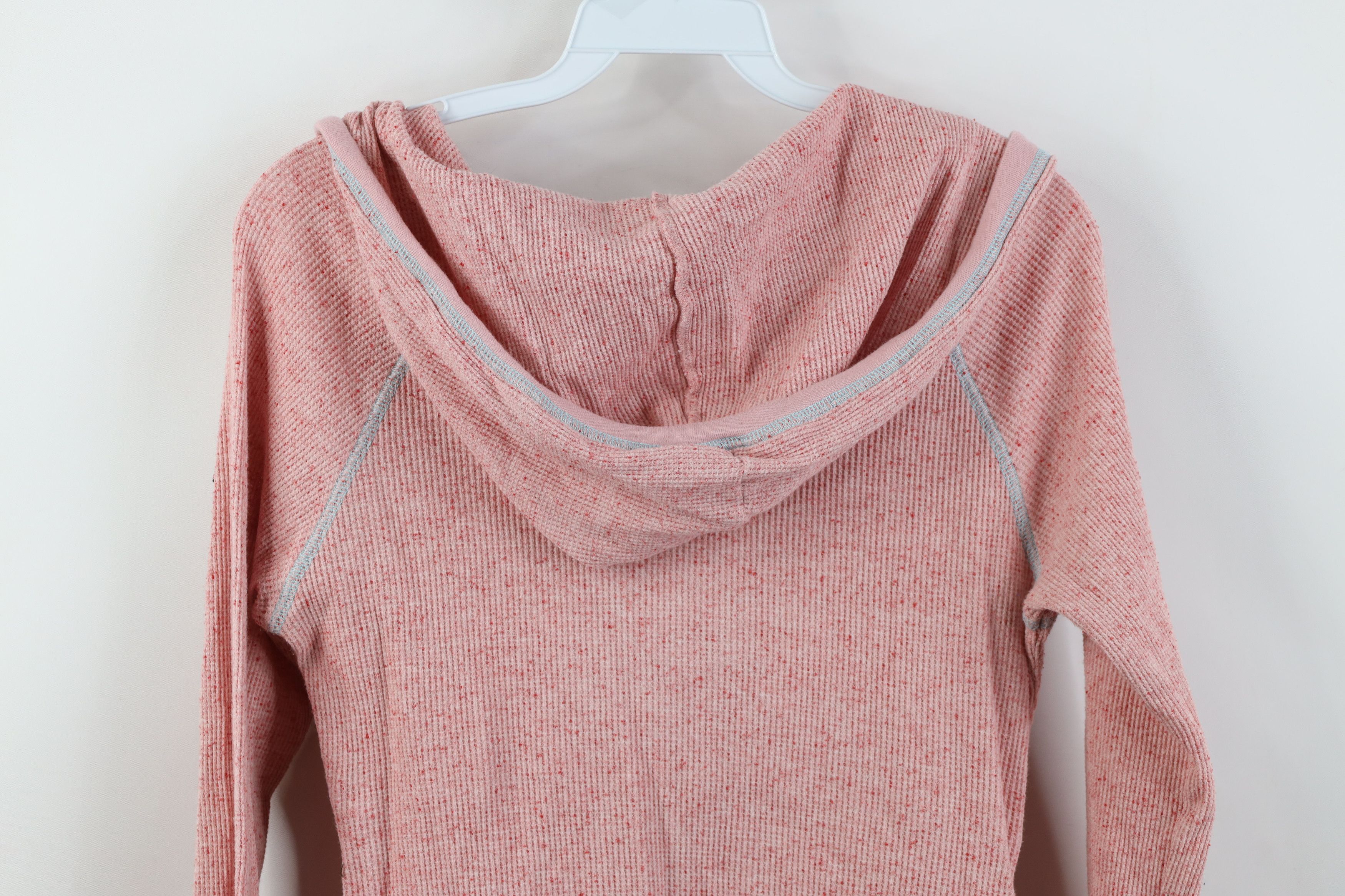 Free People Free People Babydoll Bella Thermal Waffle Knit Hoodie Size M / US 6-8 / IT 42-44 - 11 Thumbnail