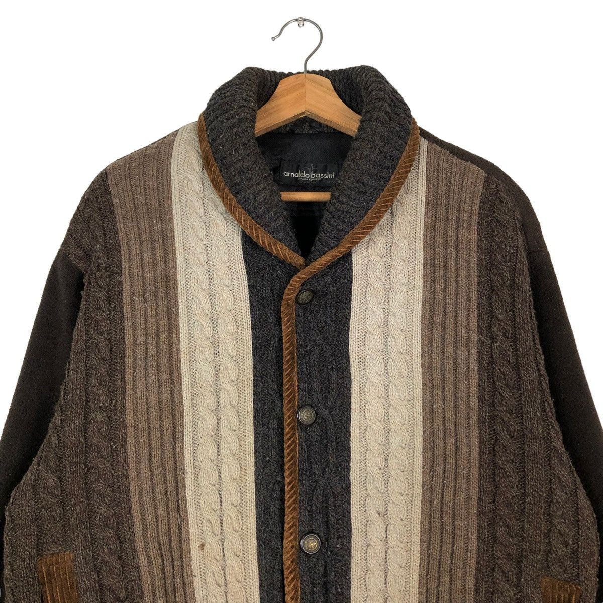 Japanese Brand 🔥VINTAGE BOMBER JACKET CARDIGAN KNIT ARNALDO BASSINI JAPAN Size US M / EU 48-50 / 2 - 3 Thumbnail