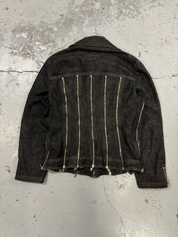Dolce & Gabbana AW2003 Dolce & Gabbana Black Denim Multi-Zip Jacket and Jeans Set Size M / US 6-8 / IT 42-44 - 12 Thumbnail