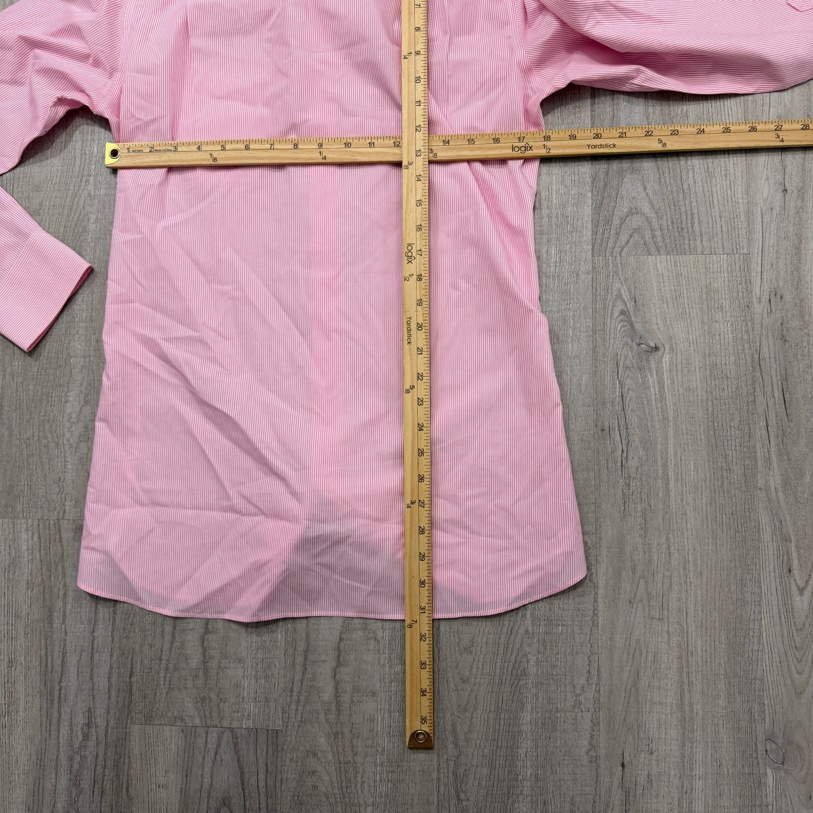 Bonobos Bonobos Shirt Men's 15.5 - 34 Pink White Striped Slim Fit Size US M / EU 48-50 / 2 - 6 Thumbnail