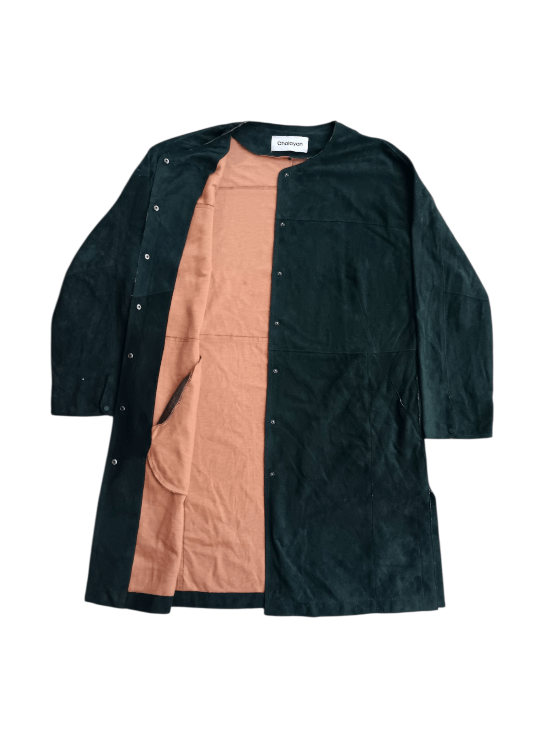 Hussein Chalayan Chalayan by hussein chalayan suede green dress Size L / US 10 / IT 46 - 8 Thumbnail