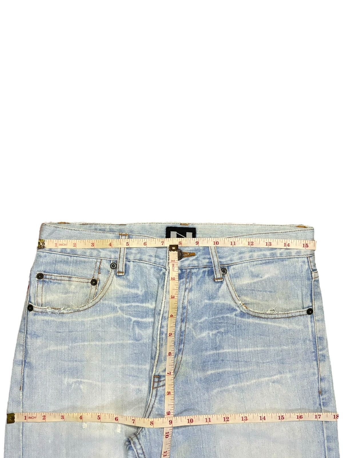 Japanese Brand SALES🔥Vintage Japanese Light Wash Distressed Loose Jeans Size US 31 - 12 Thumbnail