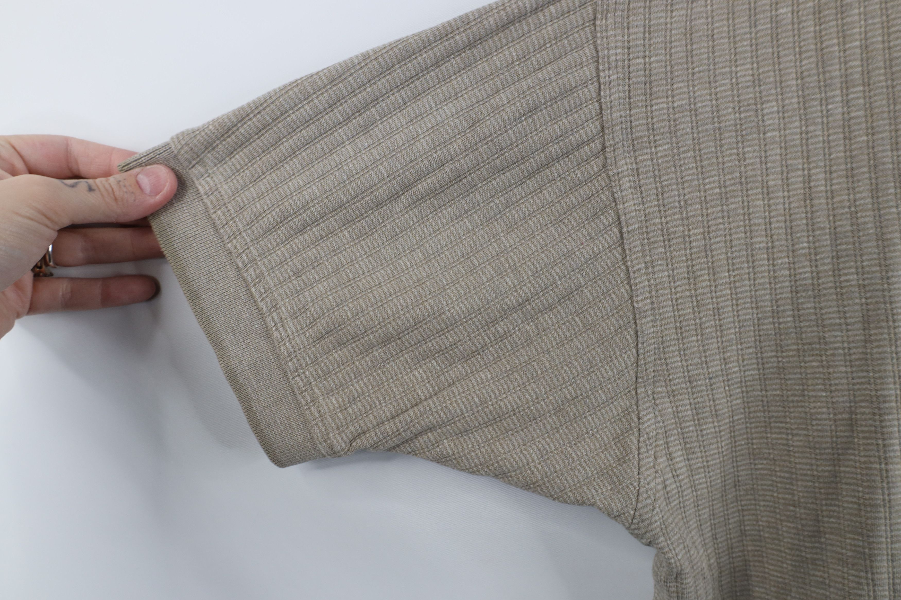Vintage Vintage 90s Streetwear Textured Collared Polo Shirt Beige Size US M / EU 48-50 / 2 - 7 Thumbnail