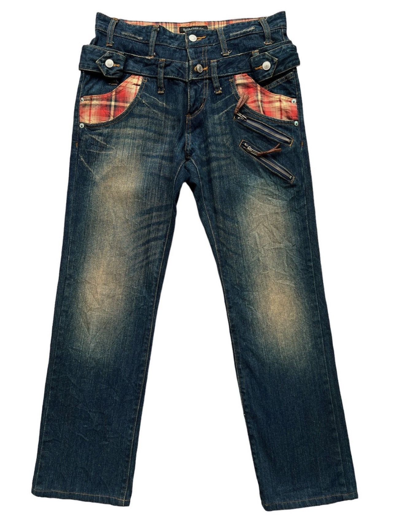 Hysteric Glamour Wild Khakis Double Waist Rusty Distressed Denim Jeans 33x30 Size US 33 - 2 Thumbnail