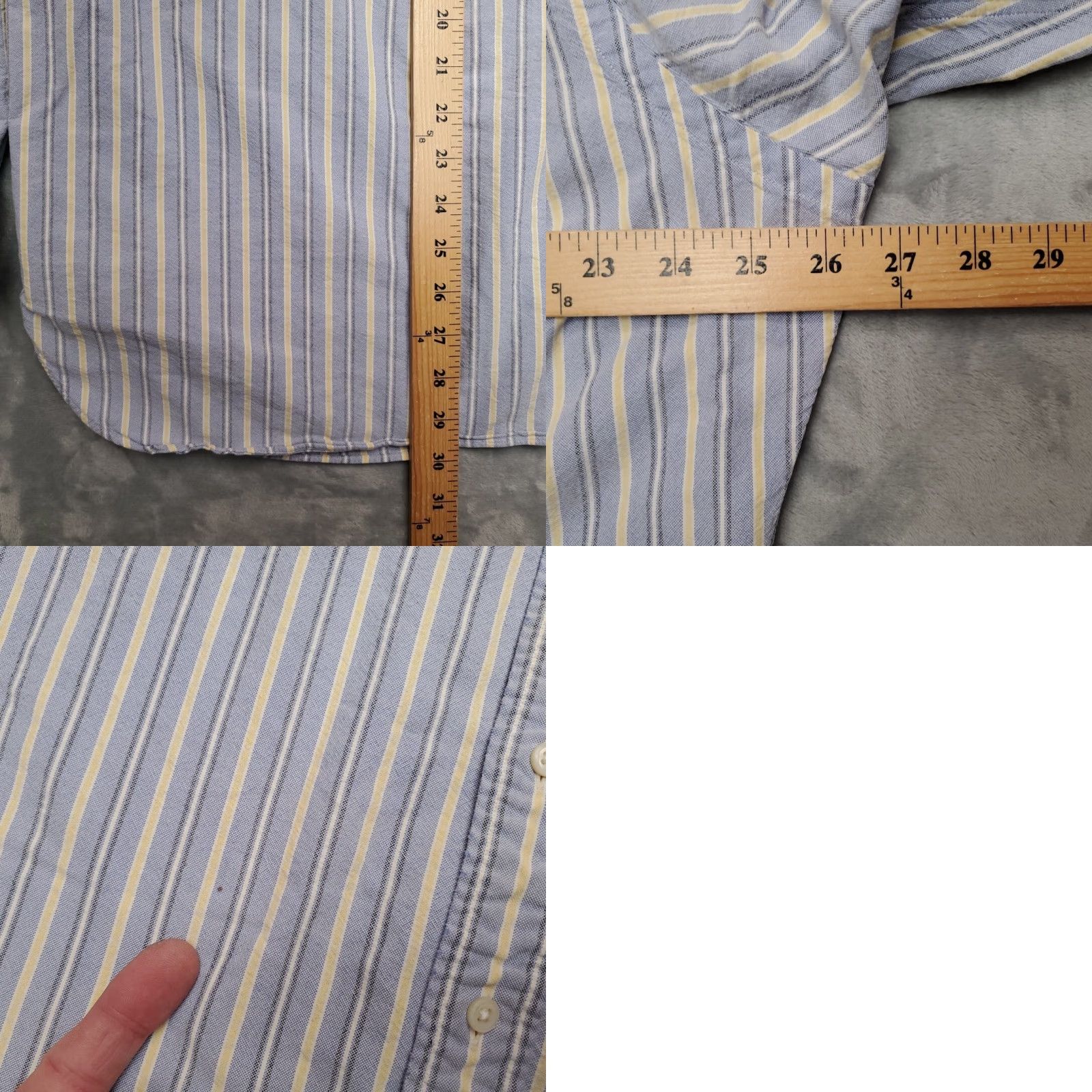 Ralph Lauren VINTAGE Ralph Lauren Shirt Mens XL Blue Yellow Striped Classic Fit Button-Up Size US XL / EU 56 / 4 - 9 Thumbnail