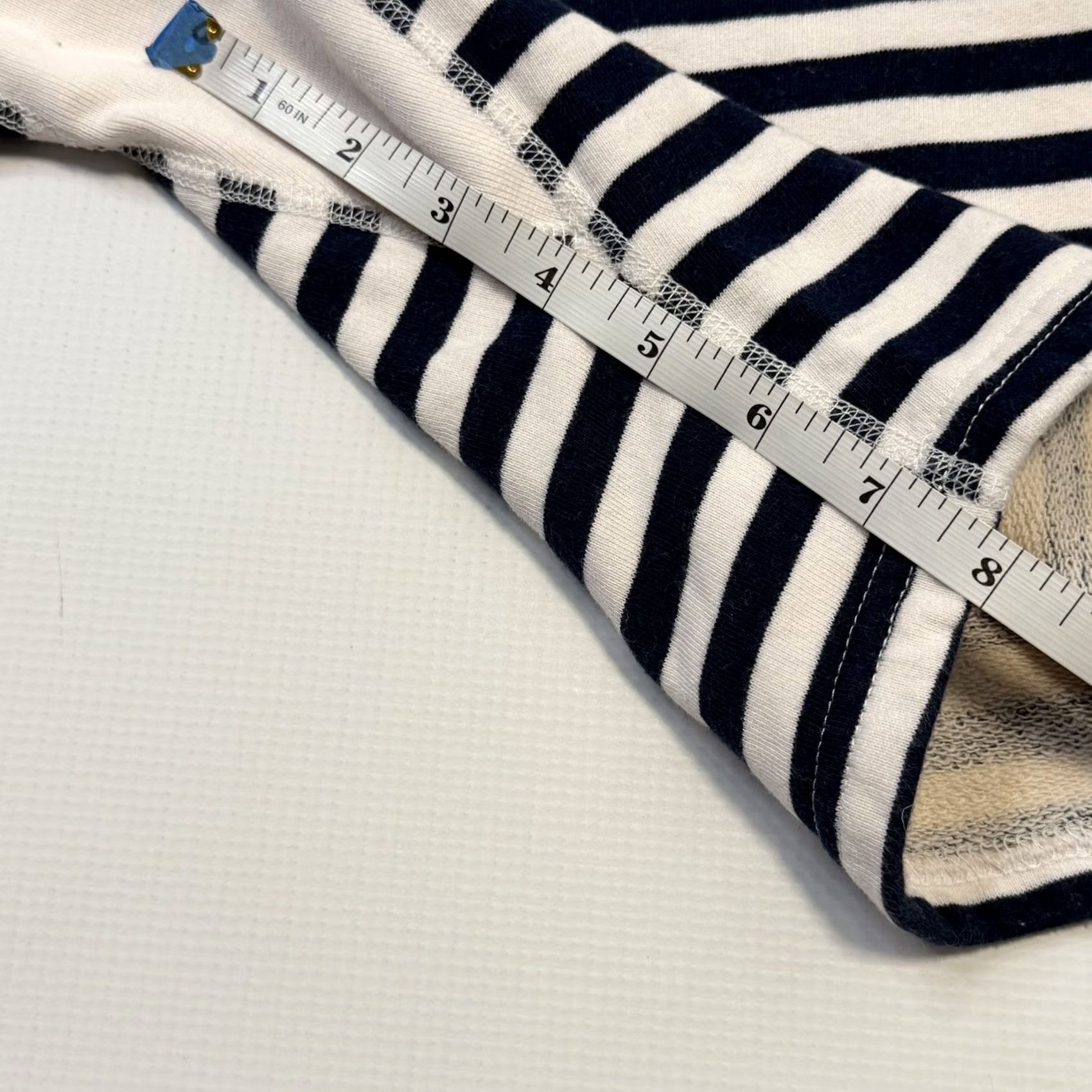 Vintage October's Very Own Shorts Mens Medium Blue White Stripe Fleece Sweat Drawstring Size US 31 - 5 Thumbnail