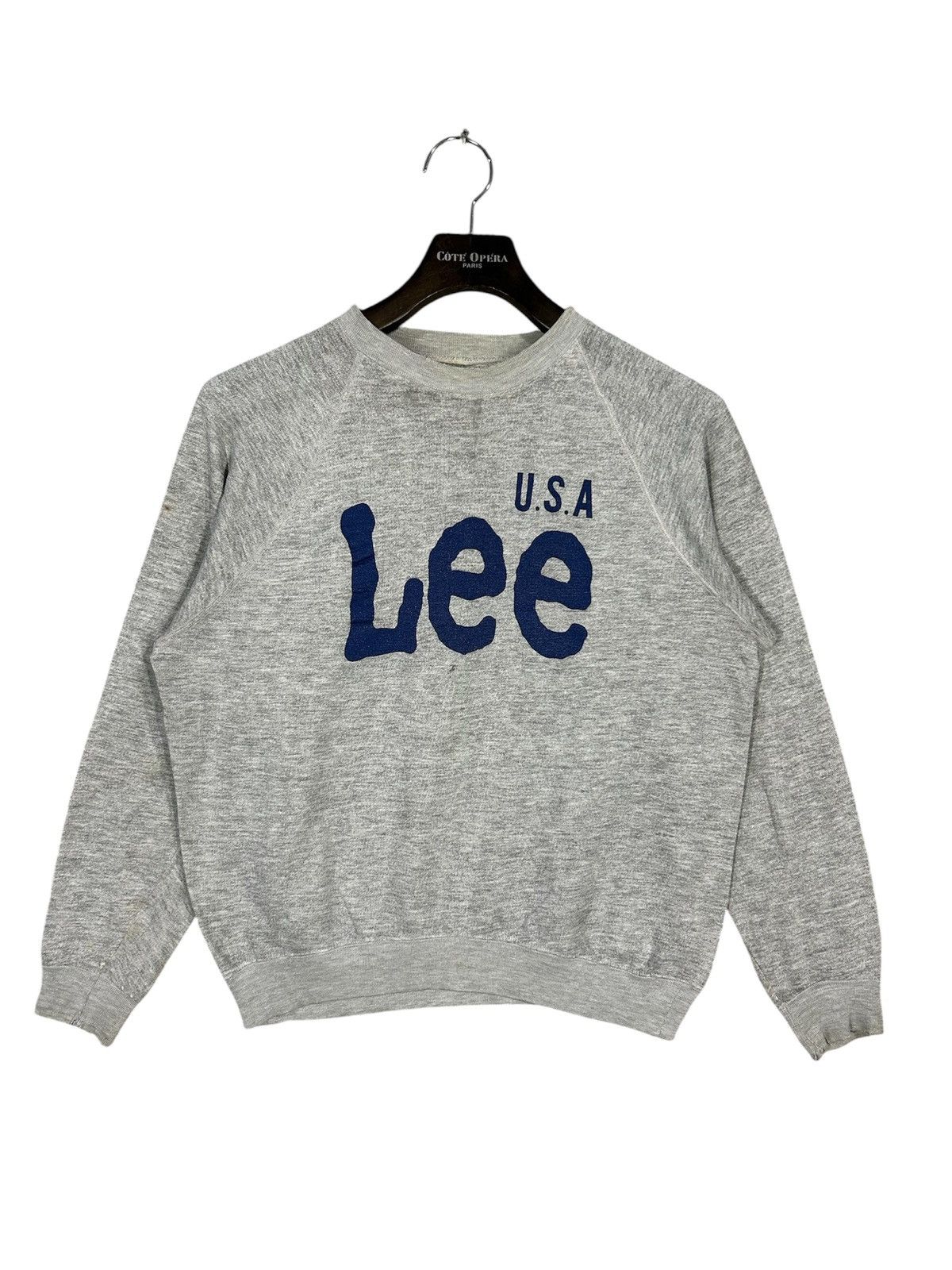 Lee Vintage 90s lee sweatshirt crewneck pullover distressed Size US S / EU 44-46 / 1 - 1 Thumbnail