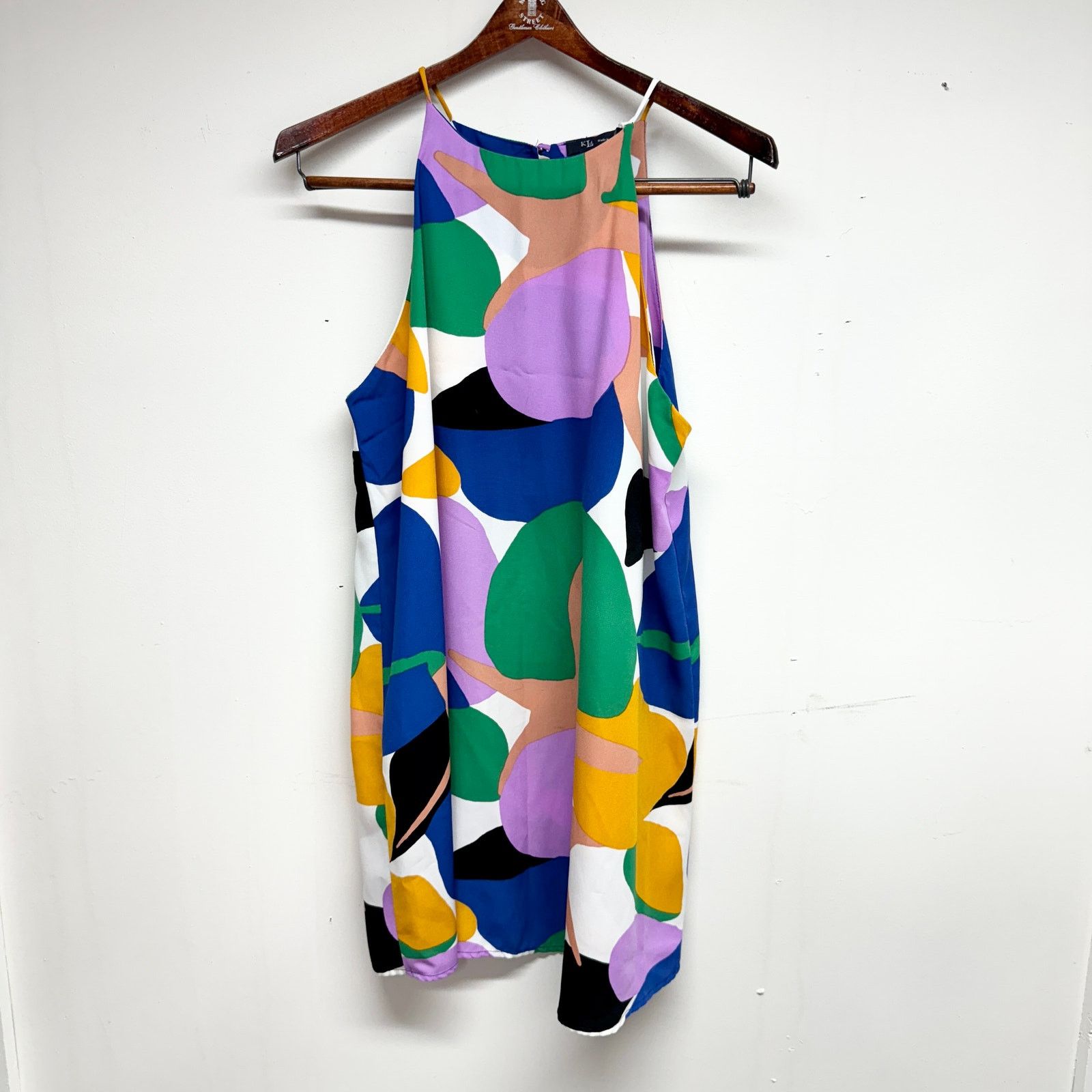 Other KLD Multicolored Abstract Retro Sleeveless Mini Dress Large Size L / US 10 / IT 46 - 2 Thumbnail