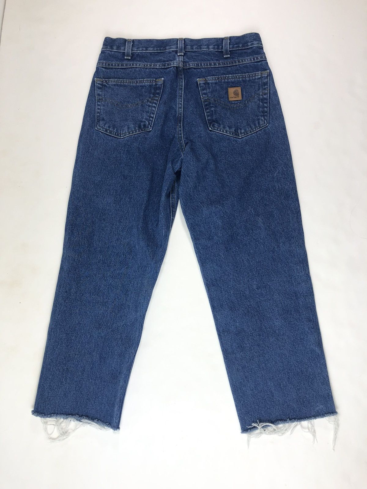 Carhartt Carhartt Raw Hem Relaxed Fit B17DST Workwear Jeans 32.5x26.5 Size US 32 / EU 48 - 6 Thumbnail