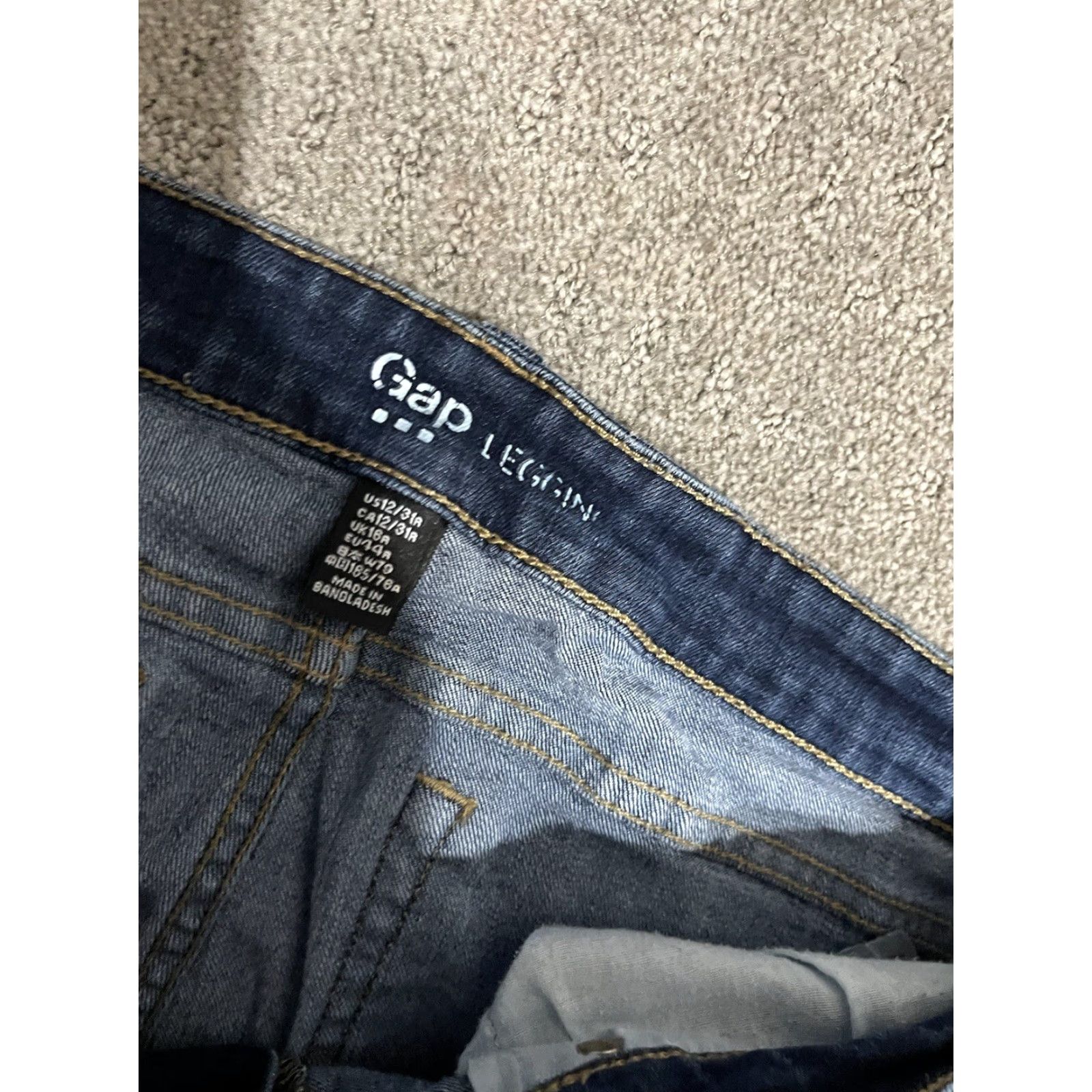 Gap Gap Skinny Legging Jeans Women Size 12 Waist 31 Blue Denim Solid Stretch Size 34" / US 12 / IT 48 - 5 Thumbnail