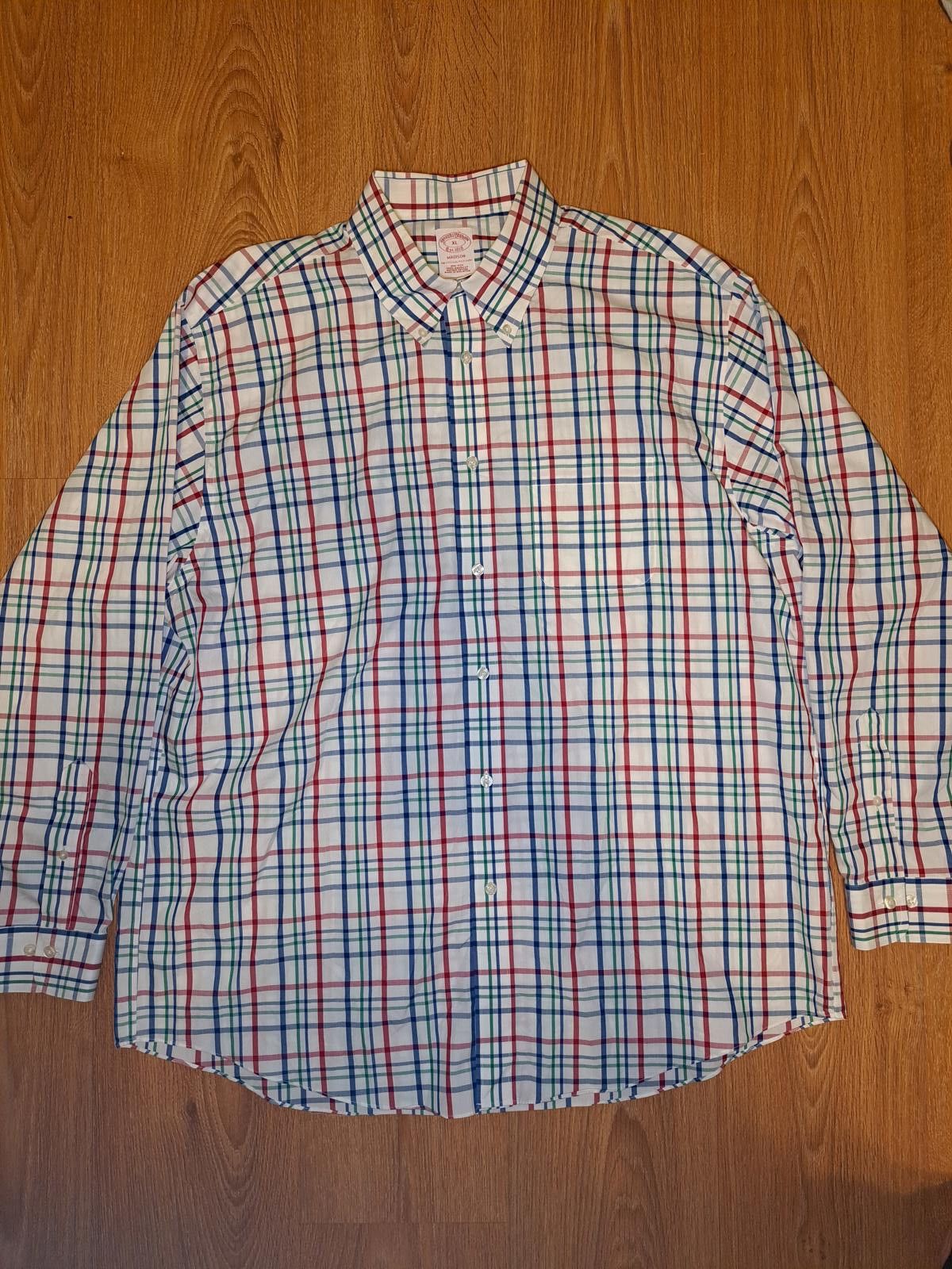 Brooks Brothers Brooks Brothers Button Up Dress Shirt XL Plaid Supima Cotton Size 44R - 1 Thumbnail
