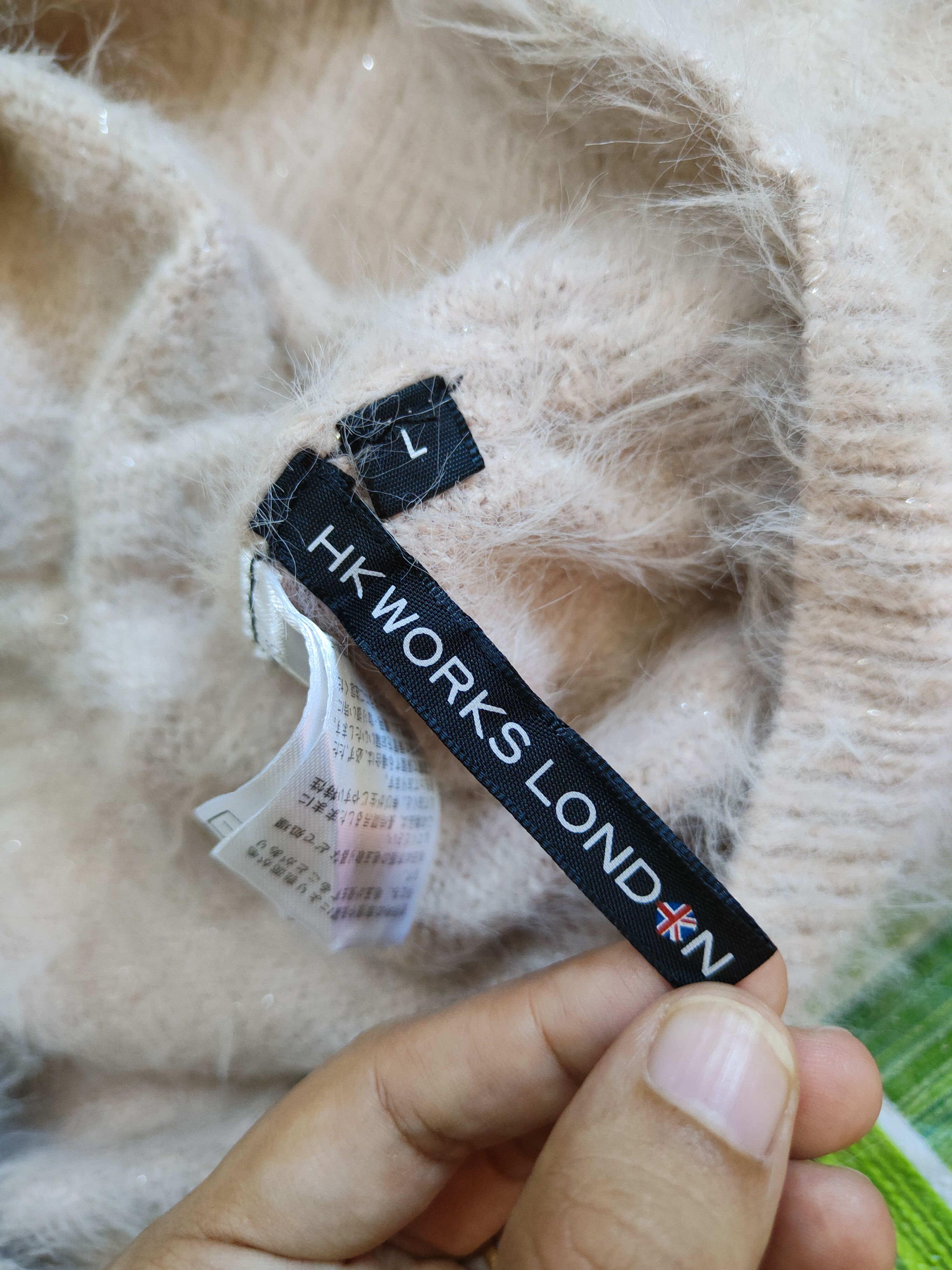 Homespun Knitwear × Japanese Brand DL HK Works London Pink Fur Mohair Knitwear Cardigan #S2098 Size L / US 10 / IT 46 - 12 Thumbnail