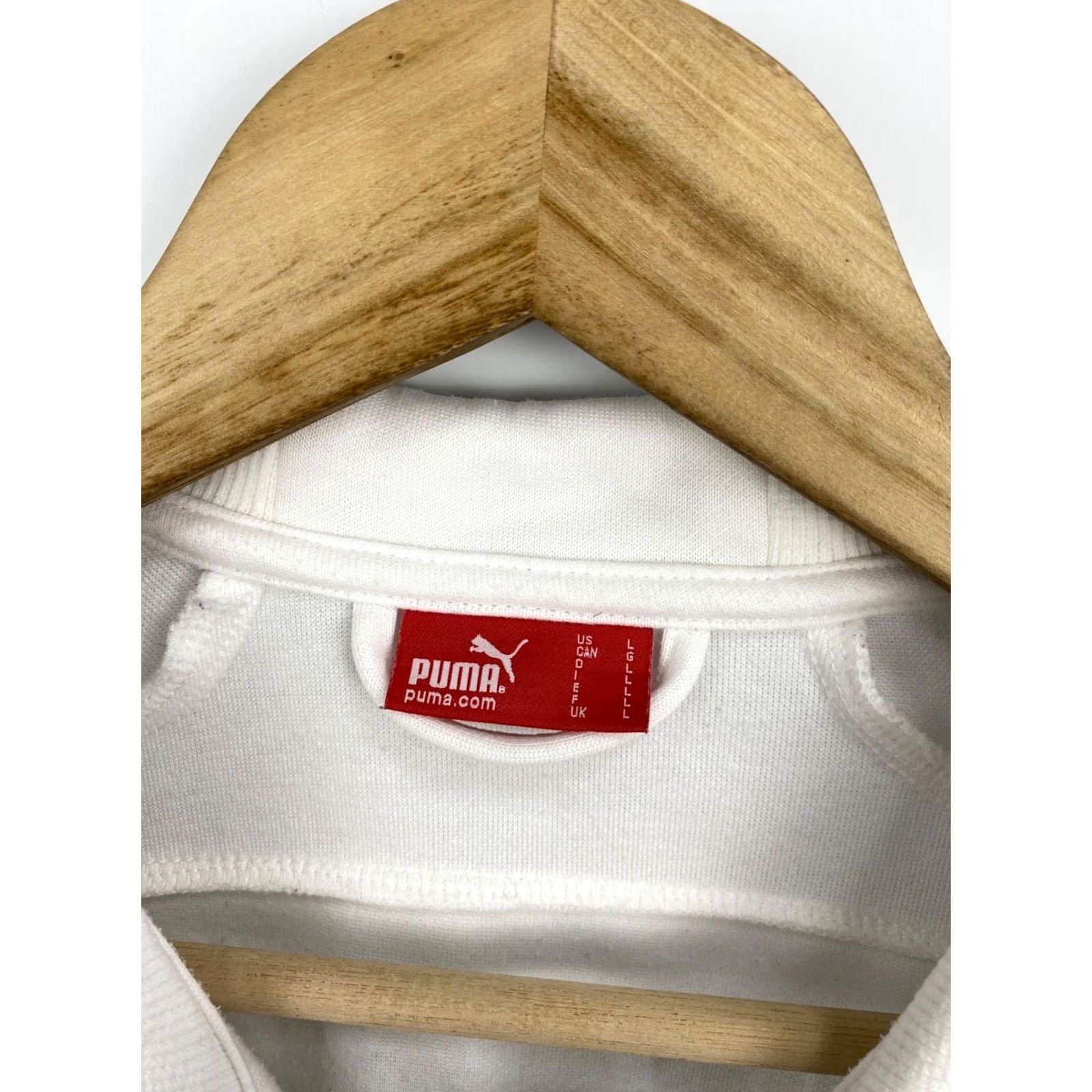 Puma VINTAGE Puma Italy Soccer Jersey Zip Hoodie Retro White L M/L Mens Hoodie Size US L / EU 52-54 / 3 - 6 Thumbnail