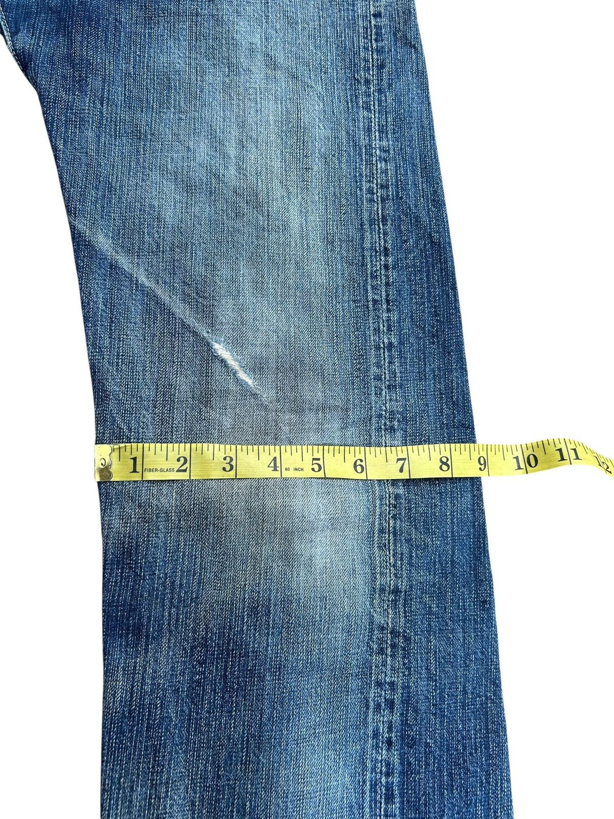 Kapital Vintage Japanese Brand Stormy Blue Selvedge Distressed Denim Size US 30 / EU 46 - 21 Thumbnail