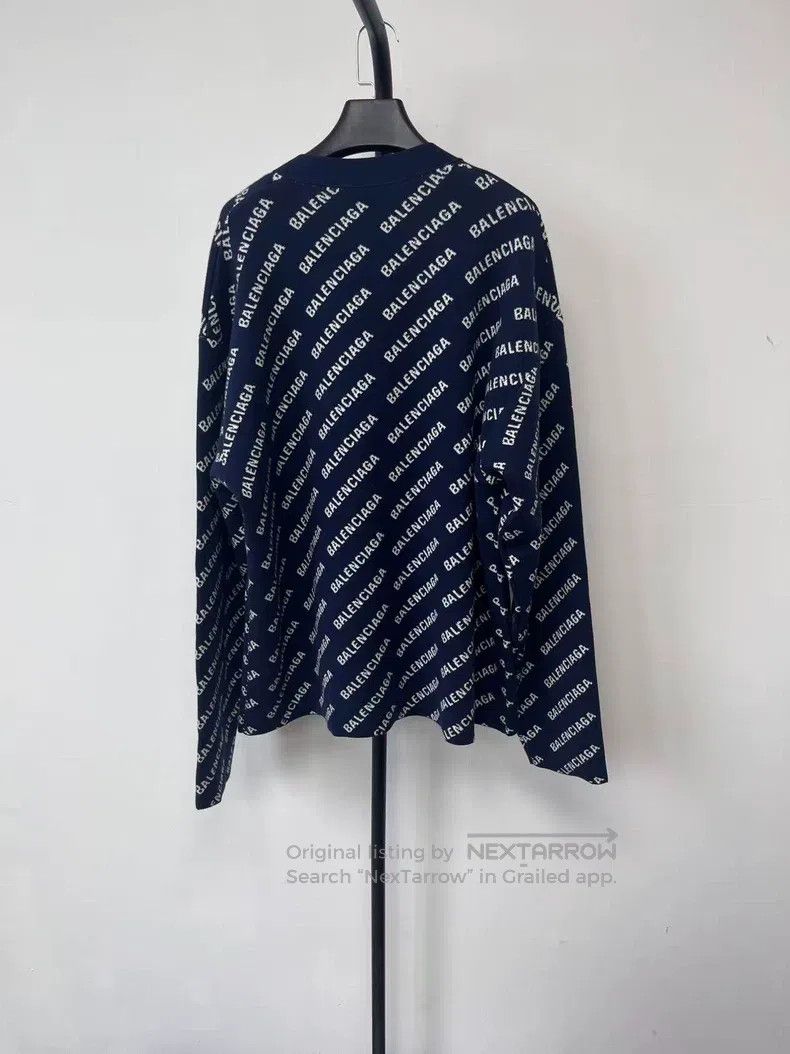 Balenciaga Balenciaga Letter Full Print Single Breasted Knitted Sweat Size US M / EU 48-50 / 2 - 2 Thumbnail