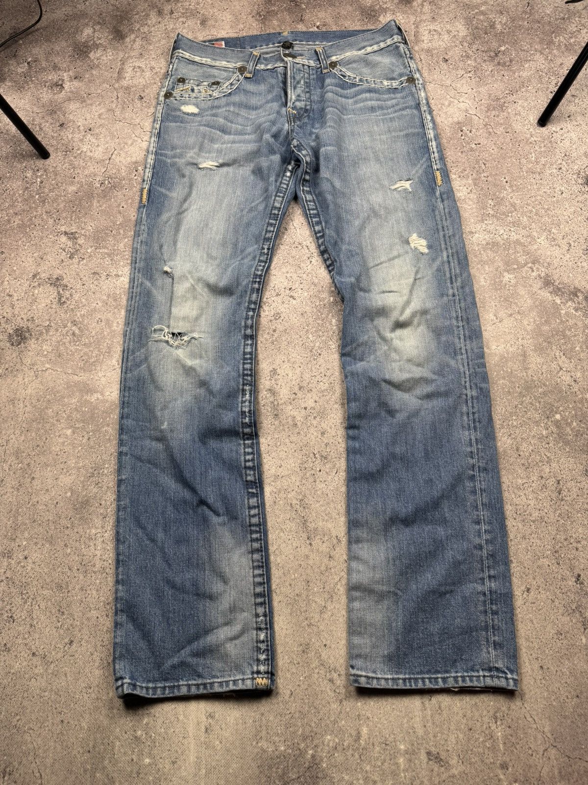 True Religion True Religion Vintage Jeans Flared Wide Baggy Distressed Y2K Size US 31 - 2 Thumbnail