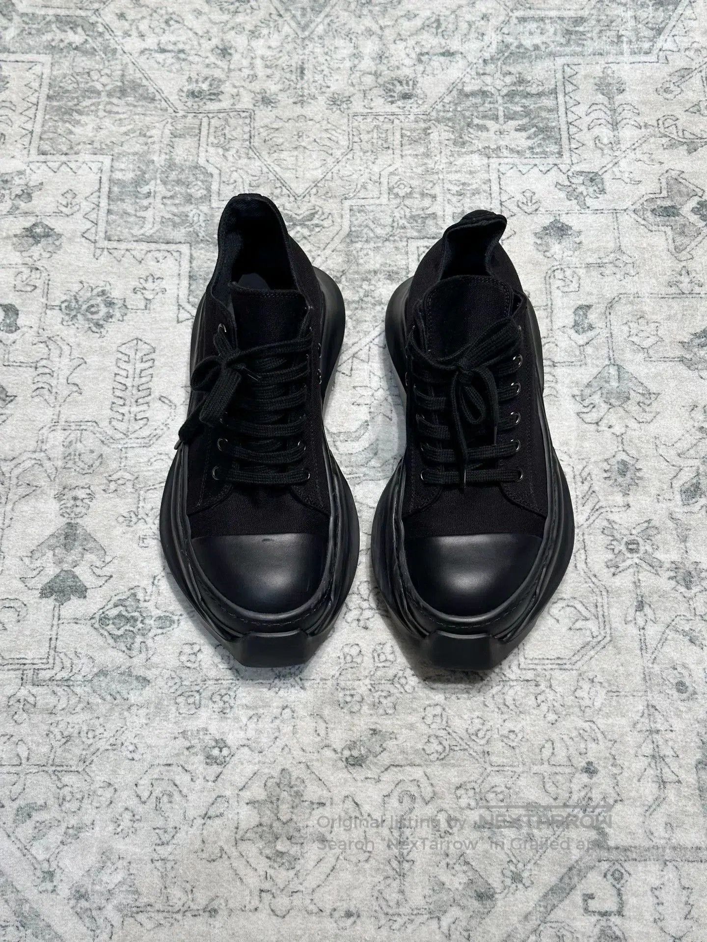 Rick Owens Rick Owens Platform Canvas Black Sneakers. Size US 6 / EU 39 - 2 Thumbnail