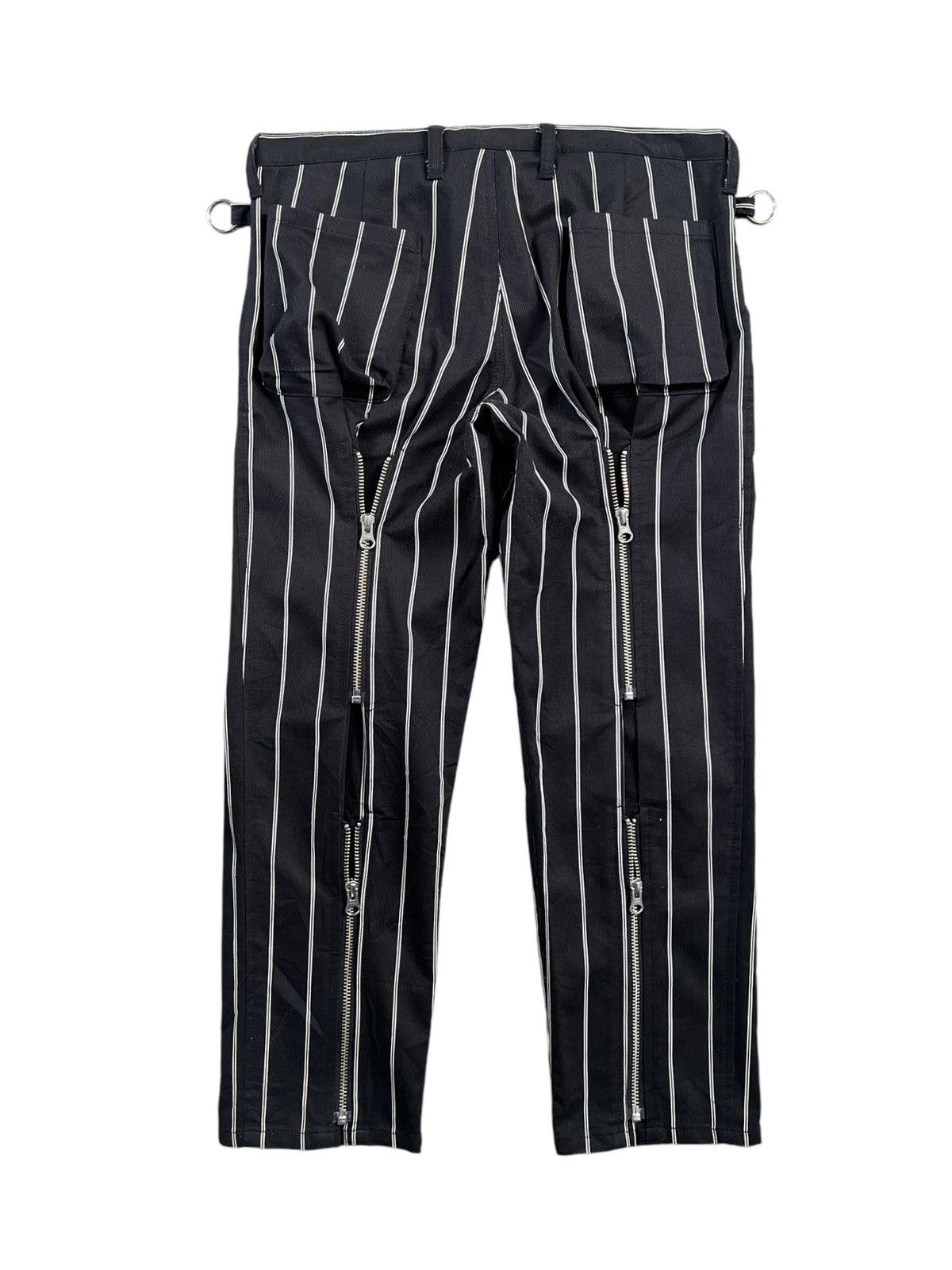 20471120 MILK 🇯🇵 Stripes Zipper Bondage Cropped Pants Size US 30 / EU 46 - 1 Thumbnail