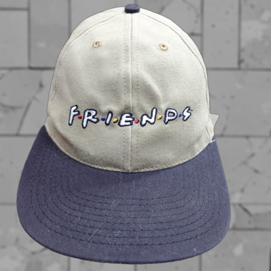 Vintage VINTAGE Friends Hat Beige Snapback Warner Bros Embroidered 1996 Old Stock NEW Adjustable Mens Beige Size ONE SIZE - 1 Thumbnail