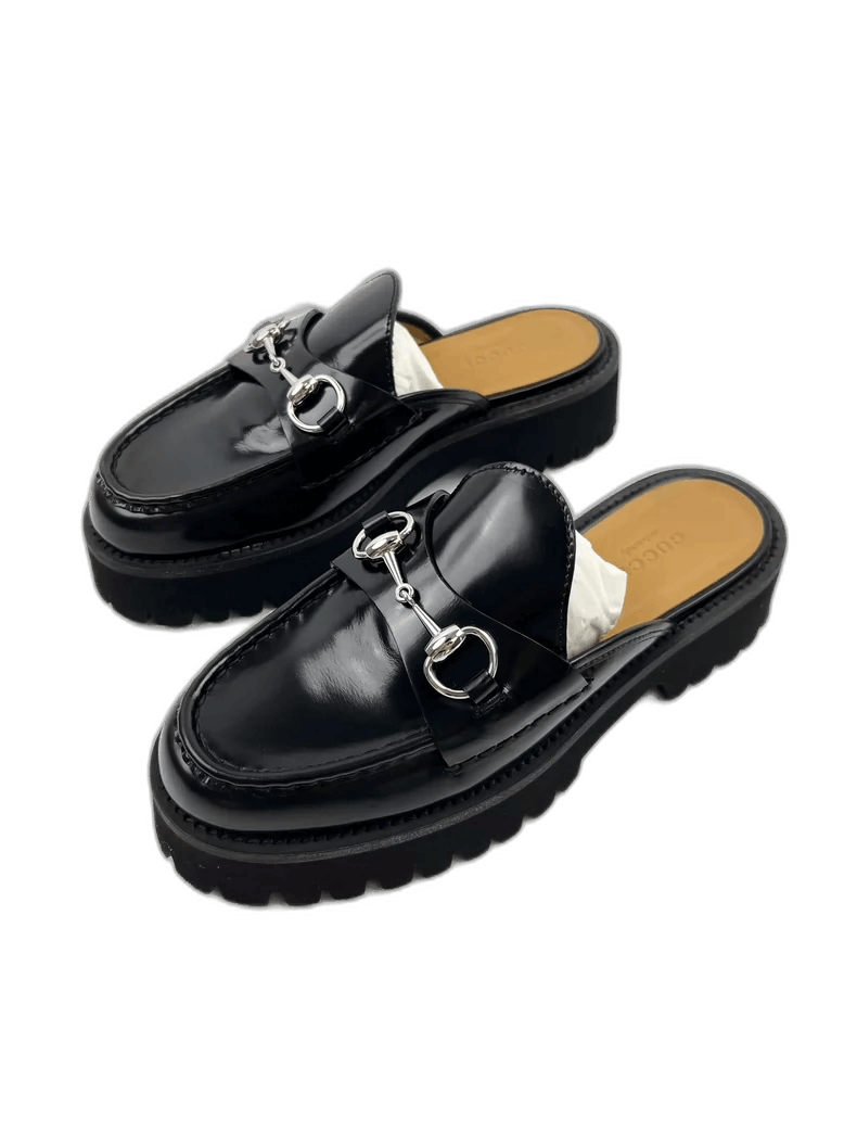 Gucci Gucci Leather SlipOn Loafers with Horsebit-2505 Size US 5 / EU 37 - 1 Thumbnail