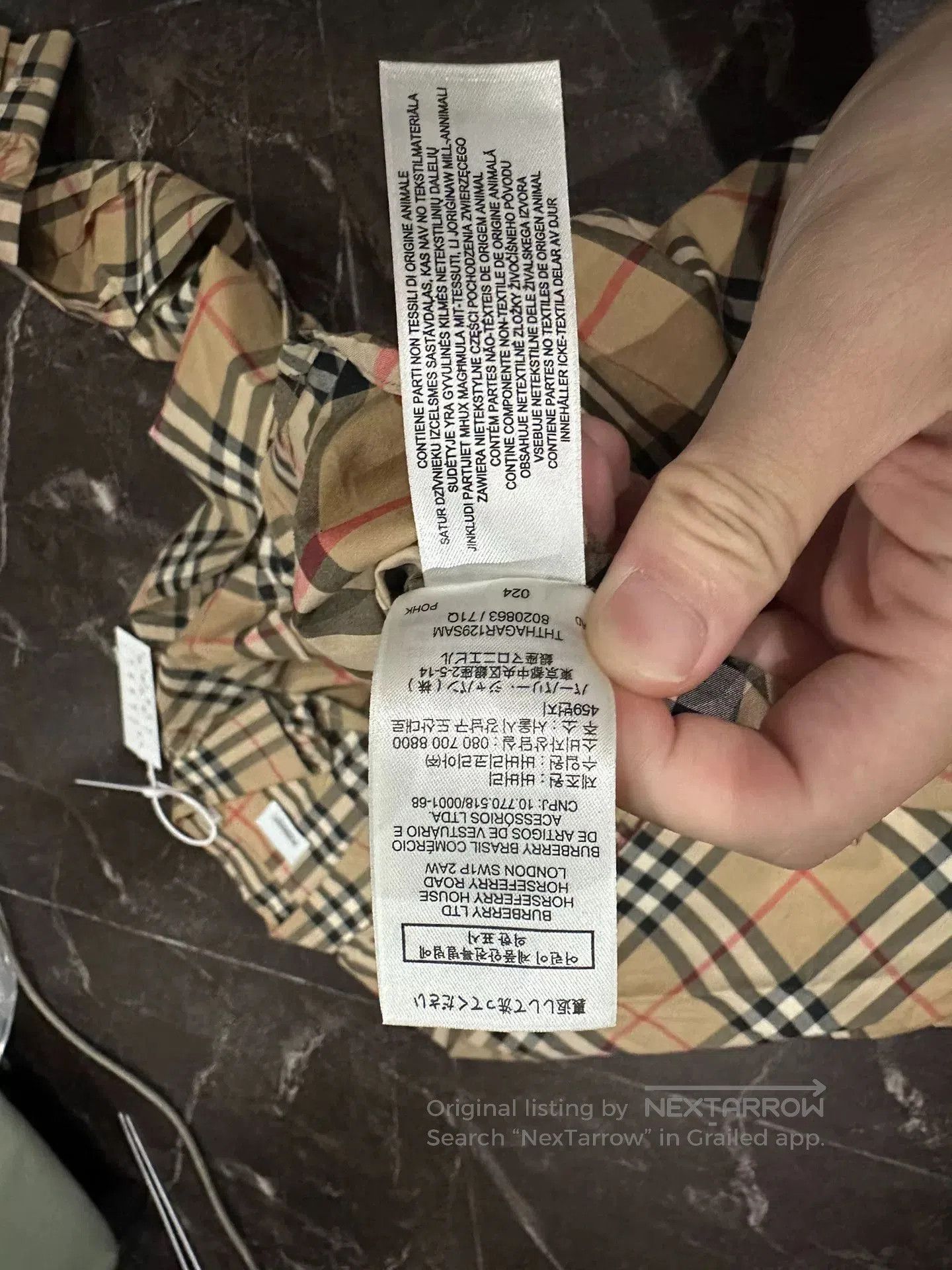 Burberry Burberry Check Stripe Beige Men's Shirt. Size US XL / EU 56 / 4 - 5 Thumbnail