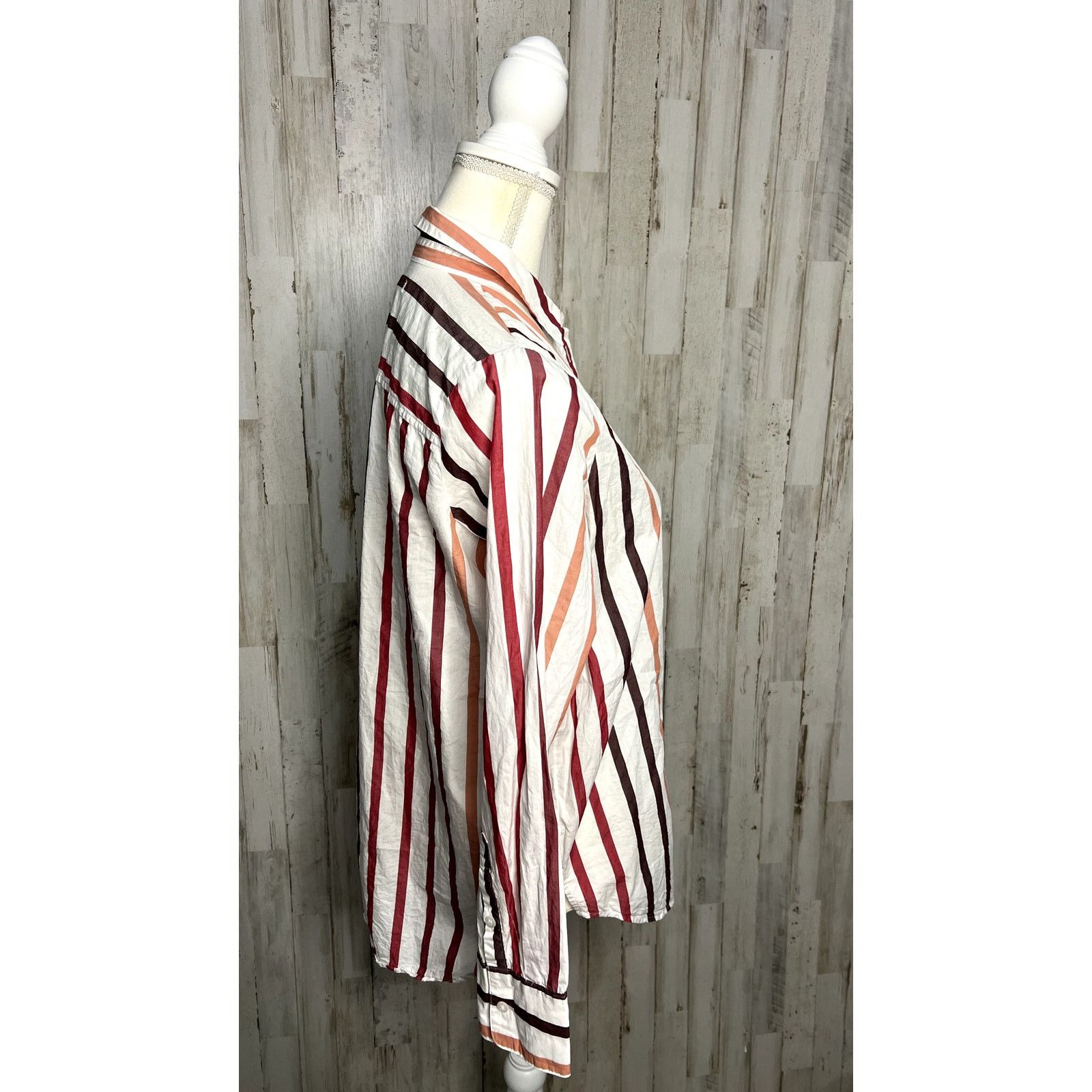 Madewell Madewell Women's XS Striped Button-Up Shirt Long Sleeve Size XS / US 0-2 / IT 36-38 - 7 Thumbnail