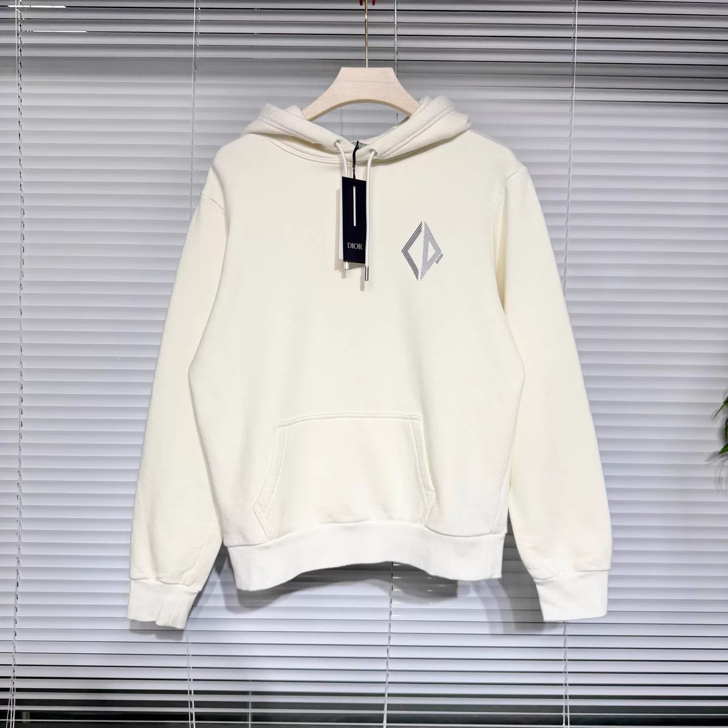 Dior White Diamond Logo Hoodie Size US S / EU 44-46 / 1 - 1 Thumbnail