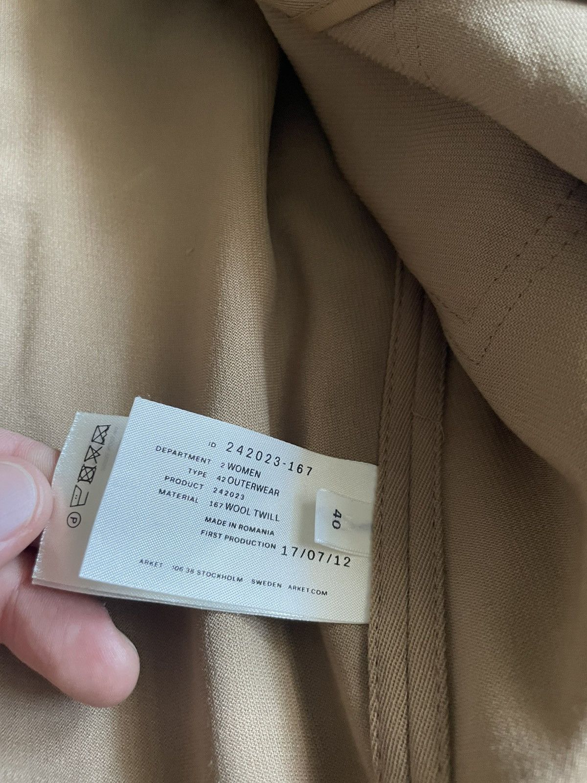 Arket Arket coat trench jacket old money luxury wool twill sweden Size M / US 6-8 / IT 42-44 - 2 Thumbnail