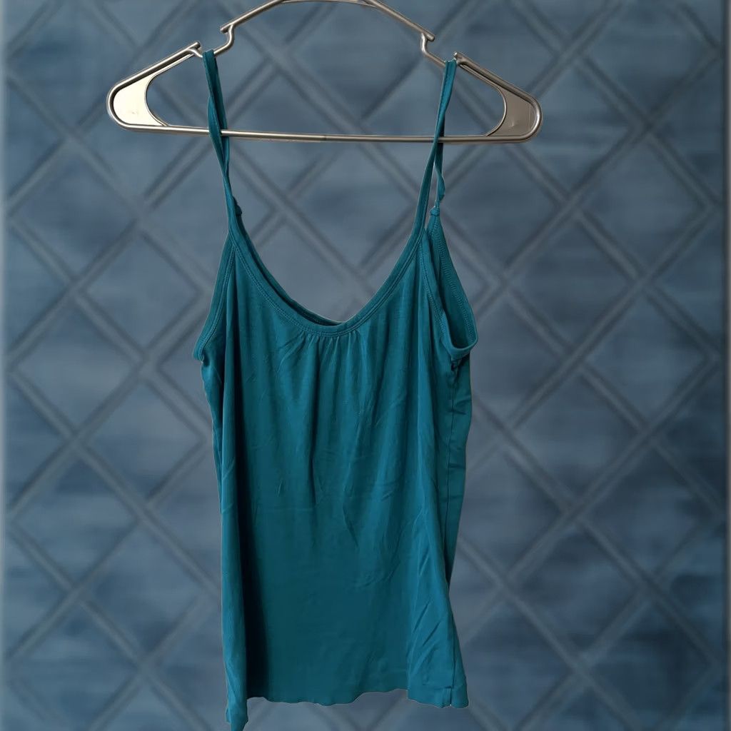 Banana Republic Banana Republic Tank Womens Medium Blue Cami Solid Cotton Blend Lightweight Size M / US 6-8 / IT 42-44 - 1 Thumbnail