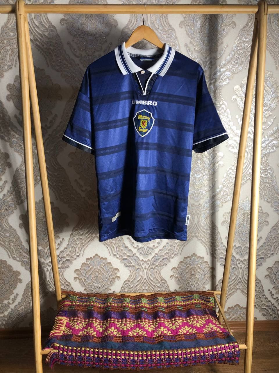 Umbro × Vintage VERY RARE UMBRO SCOTLAND RETRO SOCCER JERSEY BLOKECORE 90s Size US L / EU 52-54 / 3 - 1 Thumbnail