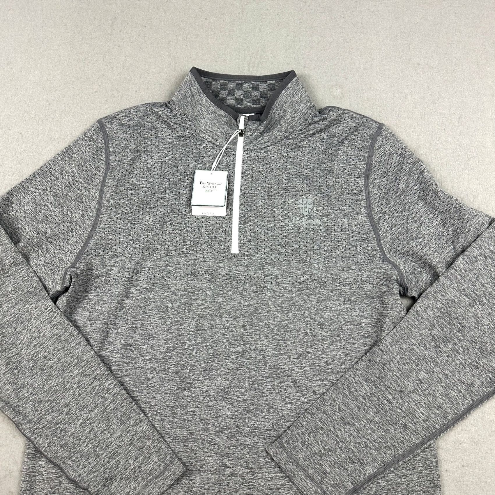 Ben Sherman Ben Sherman Sport Sweater Men Medium Grey 1/4 Zip Golf Pullover Nylon Seamless Size US M / EU 48-50 / 2 - 2 Thumbnail