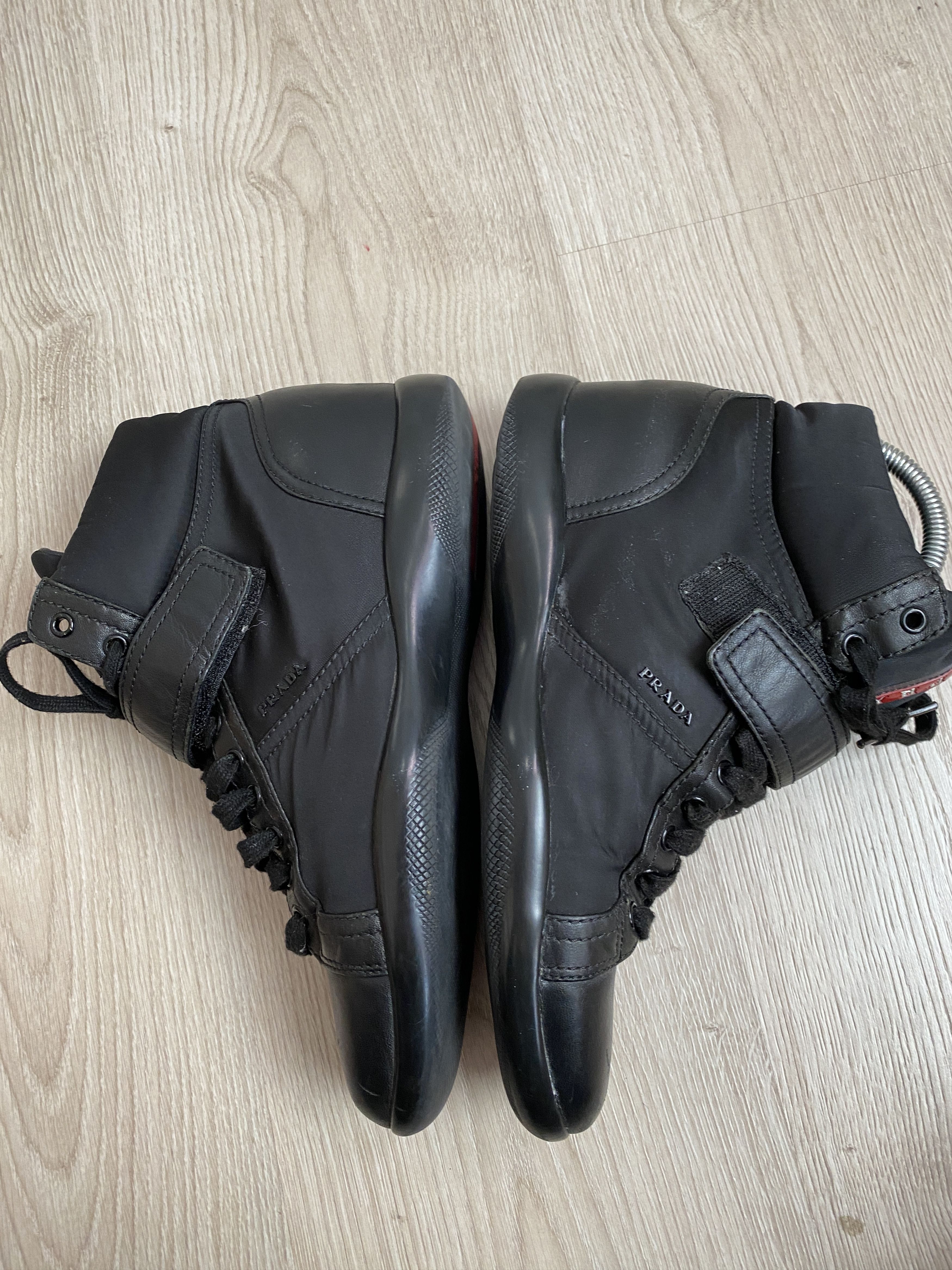 Prada × Vintage Prada high top sneakers soft leather Size US 8 / IT 38 - 9 Thumbnail