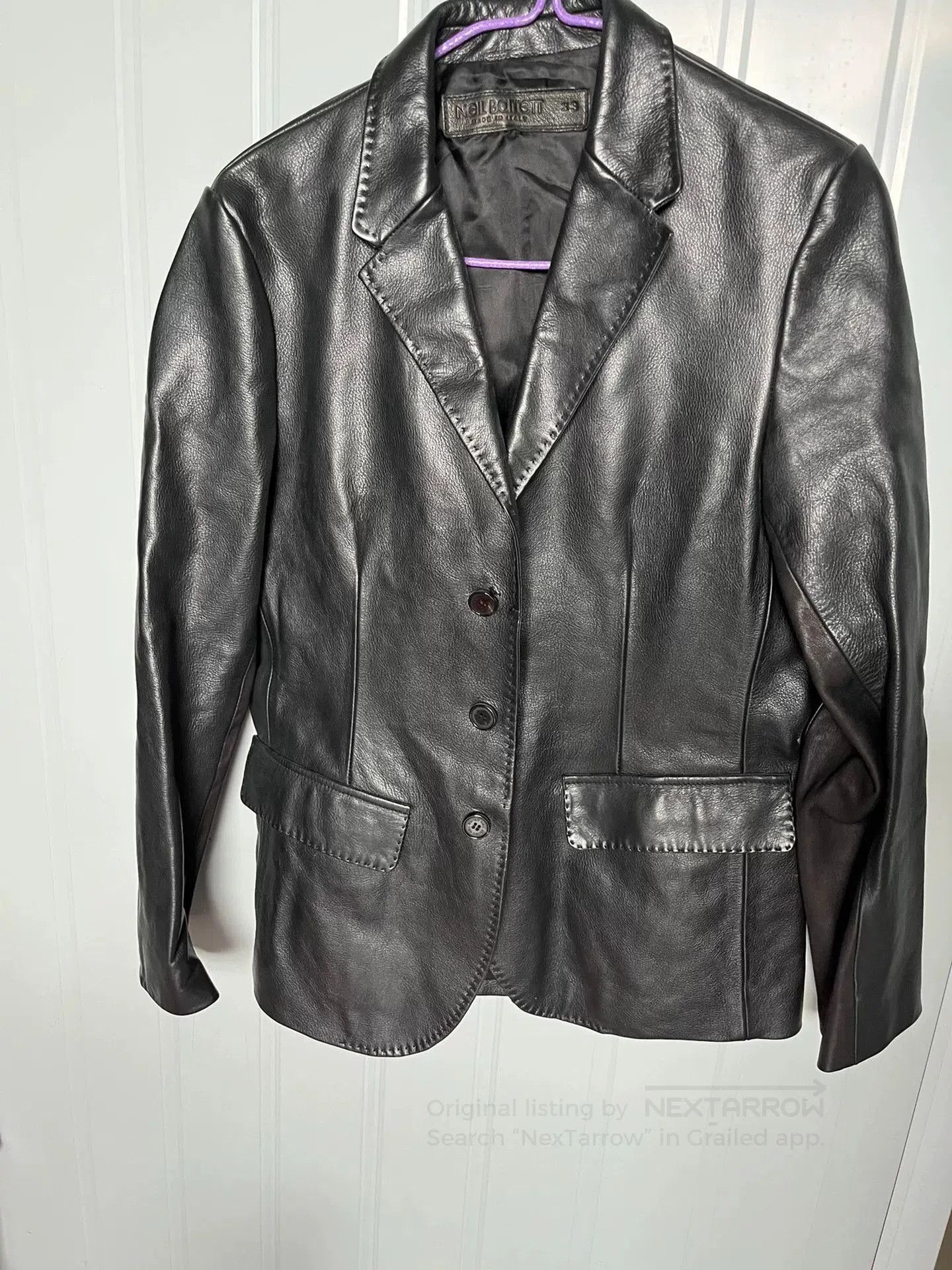 Neil Barrett Neil Barrett Padded Buffalo Leather Jacket XS Blac