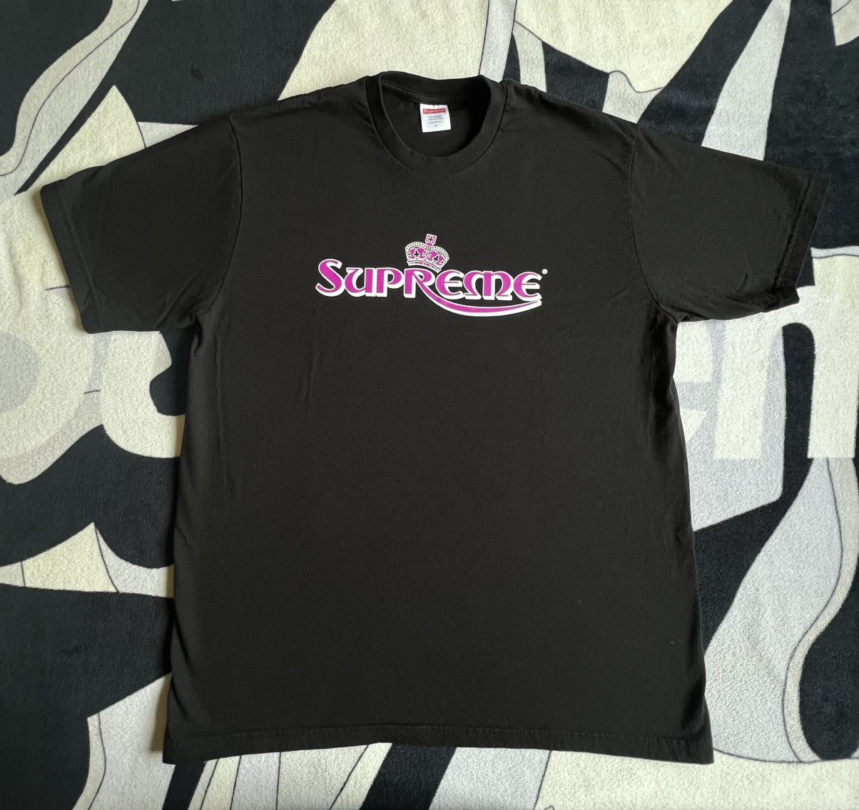 SS23 Supreme Crown Tee - Black - Pre-Owned - tianchih.com