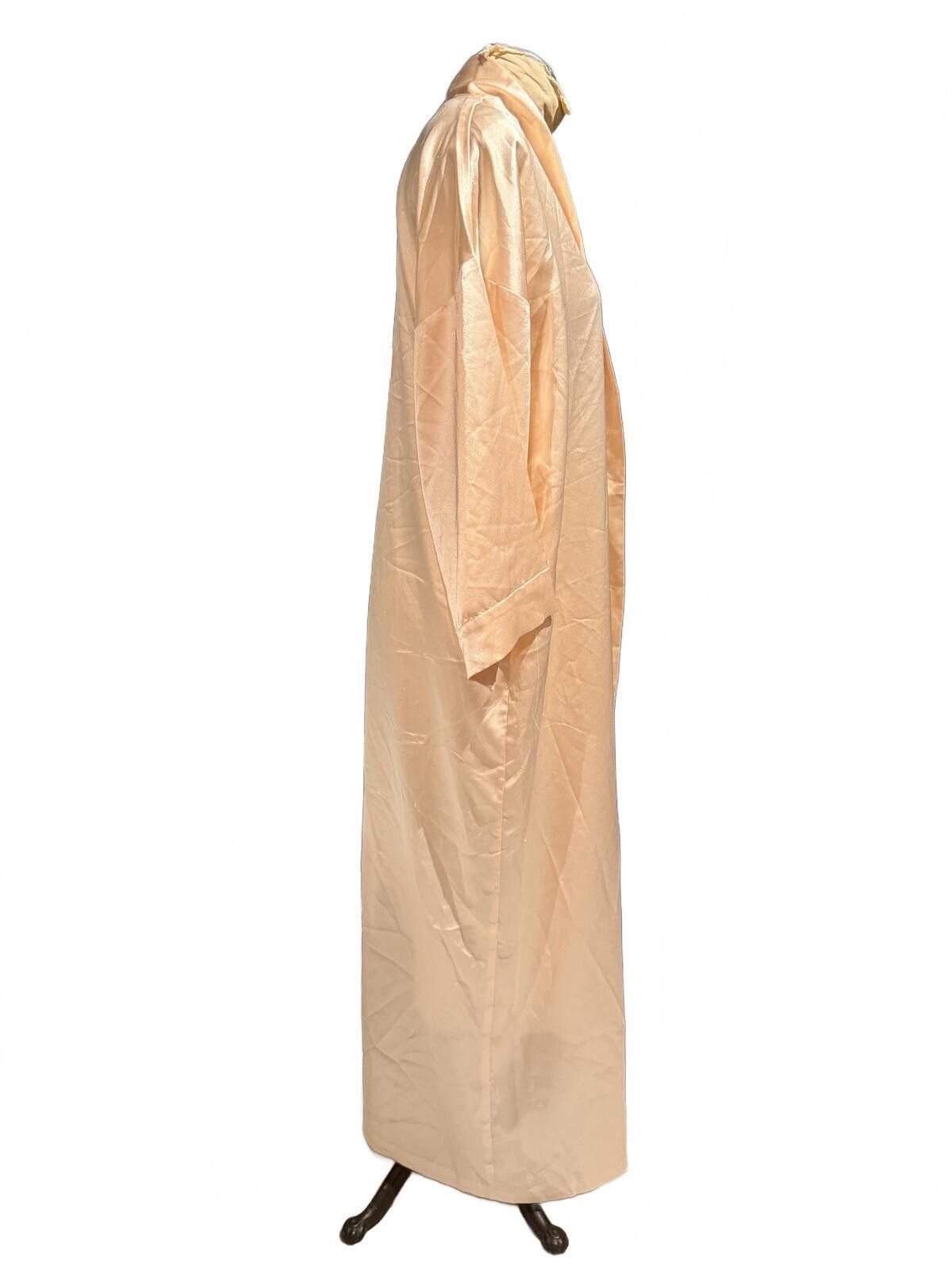 Christian Dior Monsieur Christian Dior Long Blush Pink Satin Robe Peignoir Size ONE SIZE - 2 Thumbnail
