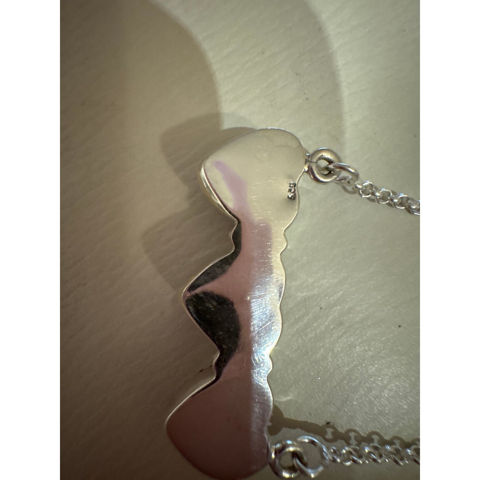 & Other Stories Wild Horse Jasper Three Stone Heart Necklace Sterling Silver Size ONE SIZE - 11 Thumbnail