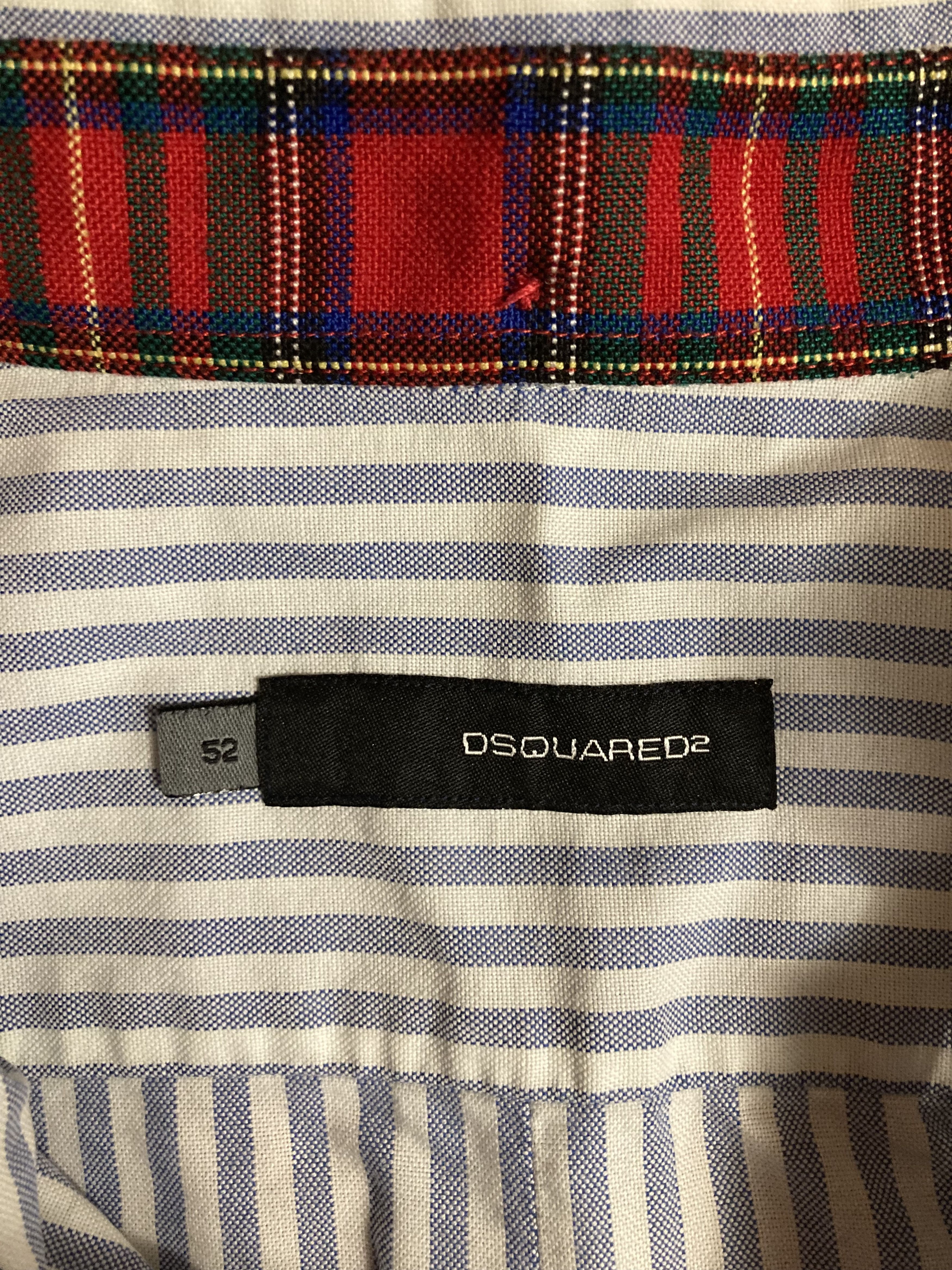 Dsquared2 Dsquared2 White/Blue Striped Shirt Size US L / EU 52-54 / 3 - 3 Thumbnail