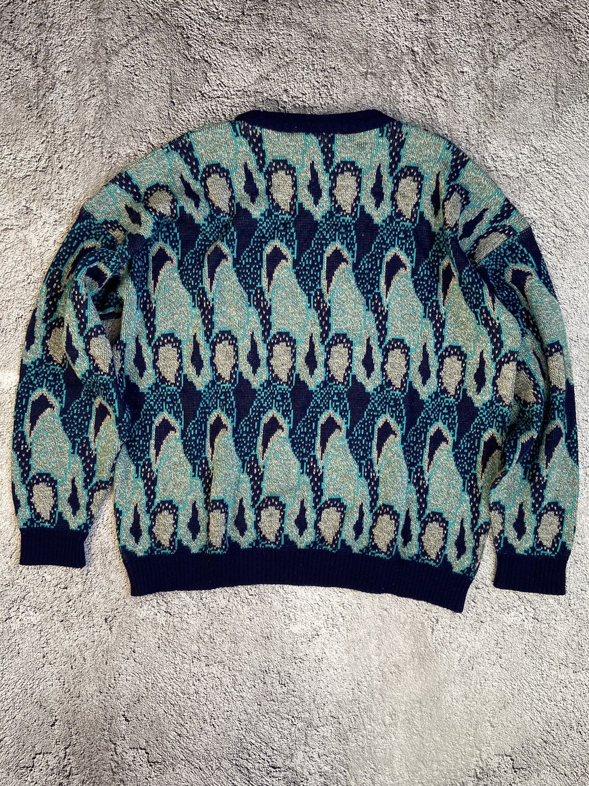 Japanese Brand × Vintage Vintage Japanese Style Crazy Pattern Wool Sweater Size US XL / EU 56 / 4 - 5 Thumbnail