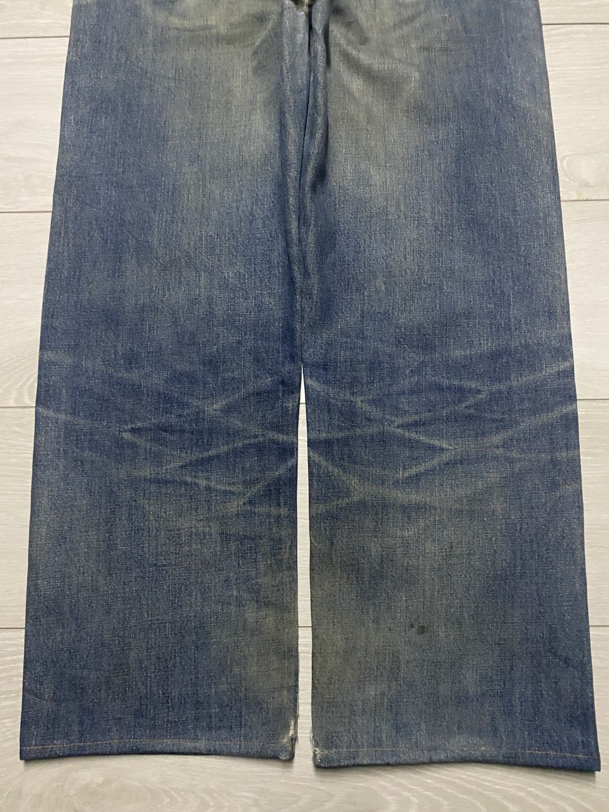Levi's Levis 502 Big E Selvedge Talon Zip Distressed Baggy Jeans Size US 34 / EU 50 - 6 Thumbnail