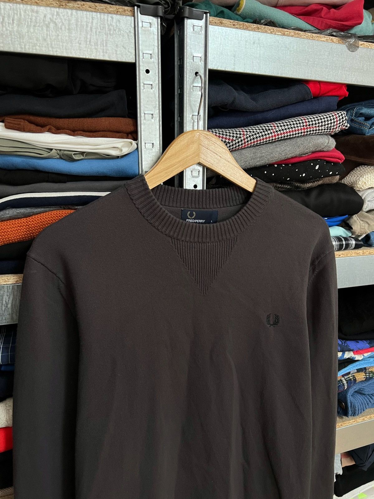 Fred Perry Fred Perry Sweater Green Knitted Sweatshirt Logo Jumper Sz L Size US L / EU 52-54 / 3 - 2 Thumbnail