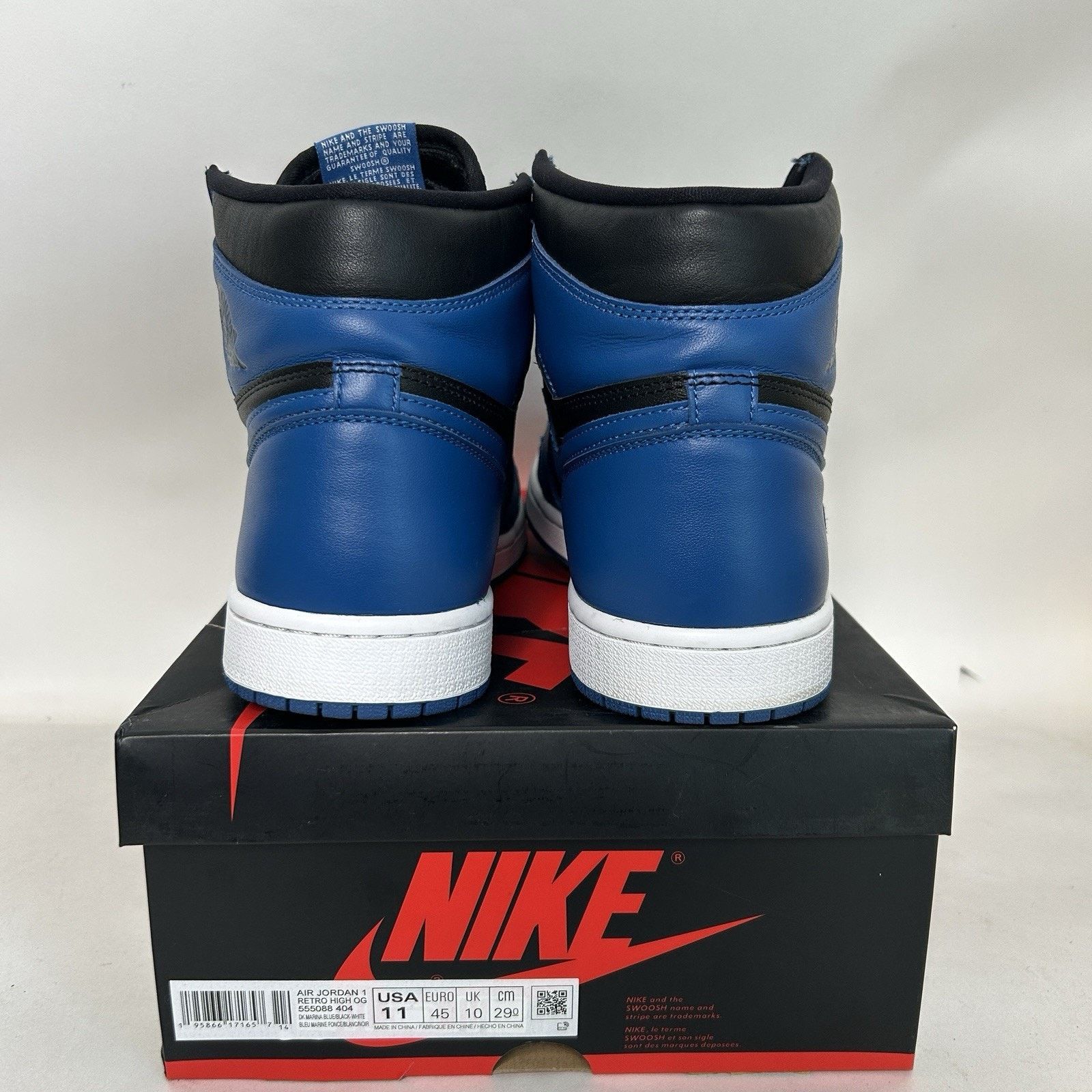 Nike Nike Air Jordan 1 Retro High OG “Dark Marina Blue” Size US 11 / EU 44 - 4 Thumbnail