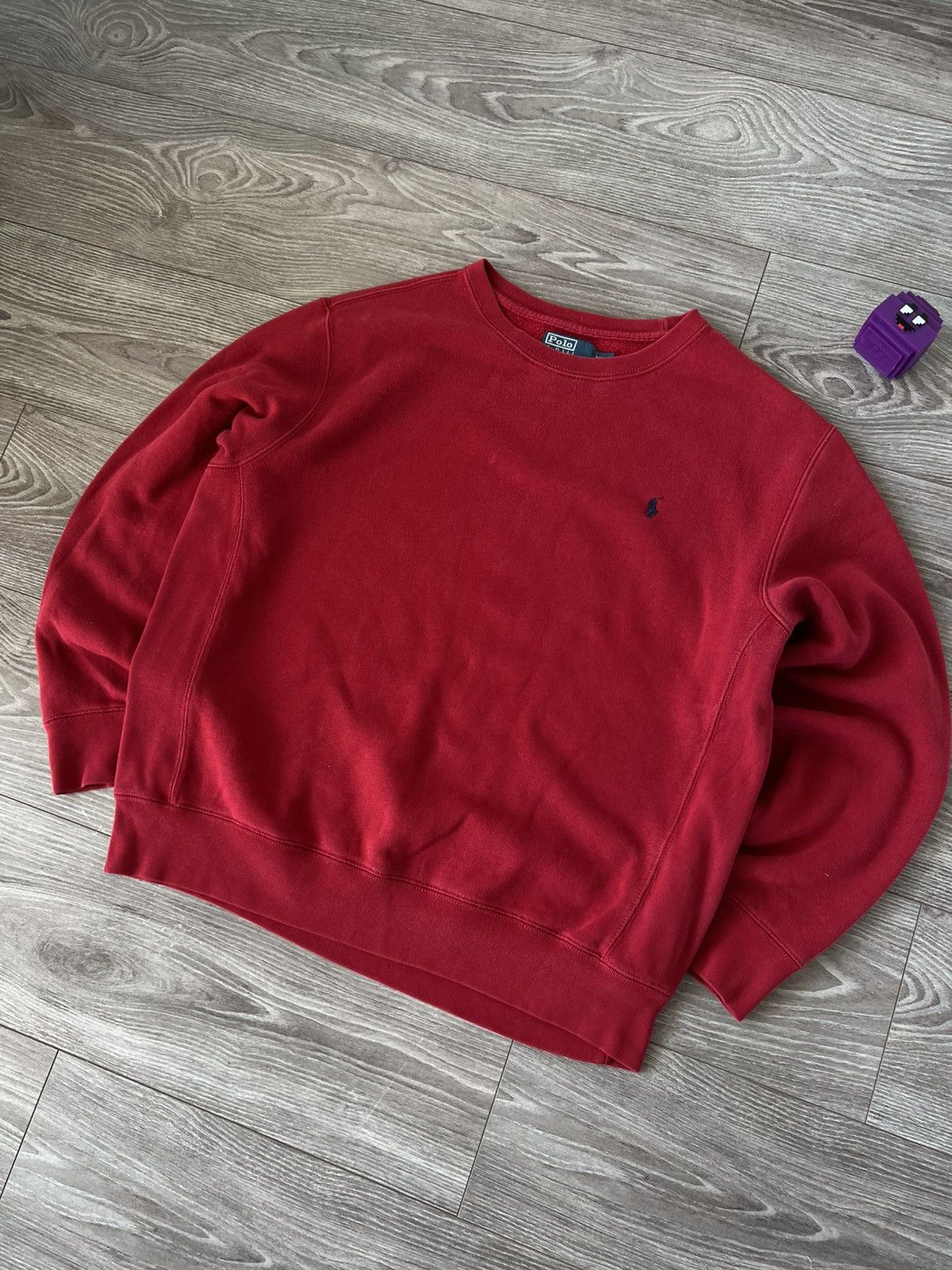 Polo Ralph Lauren Vintage Polo Ralph Lauren Red Crew Neck Y2K Drip Sweatshirt Size US XL / EU 56 / 4 - 9 Thumbnail