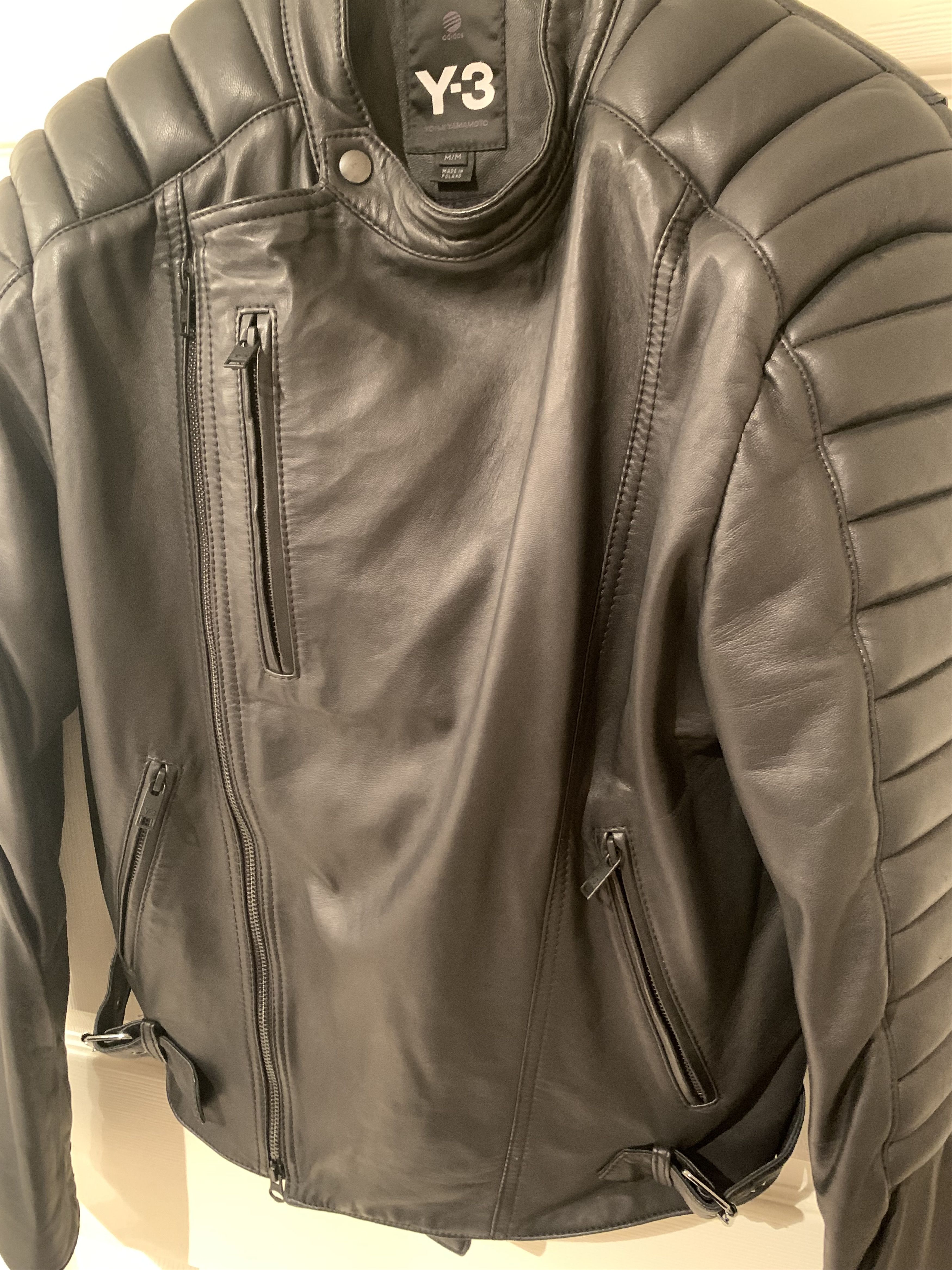 Y-3 Y-3 Lamb Leather Biker Jacket Yohji Yamamoto Size US M / EU 48-50 / 2 - 13 Thumbnail